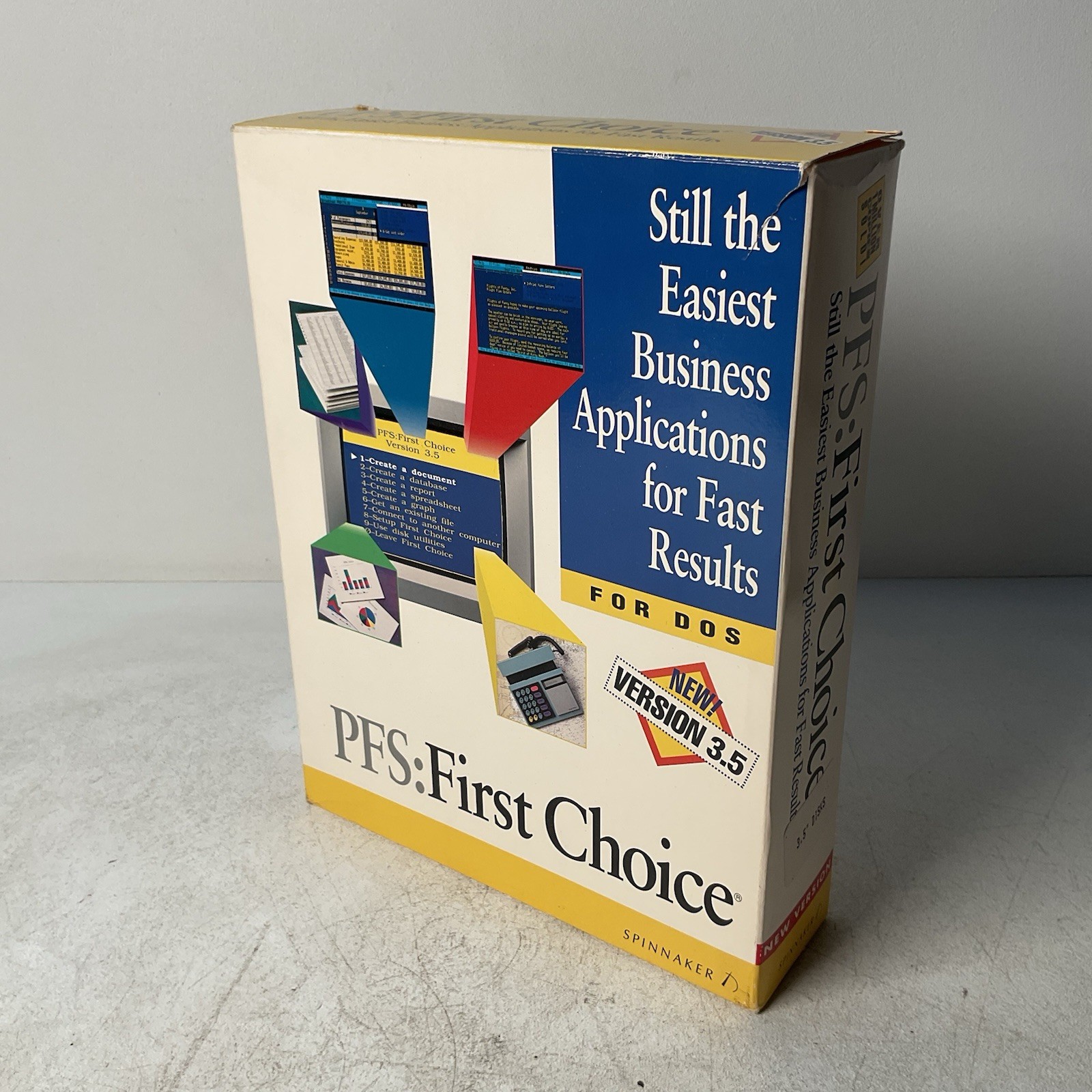 PFS: First Choice Version 3.5 for DOS, published by Spinnaker Software