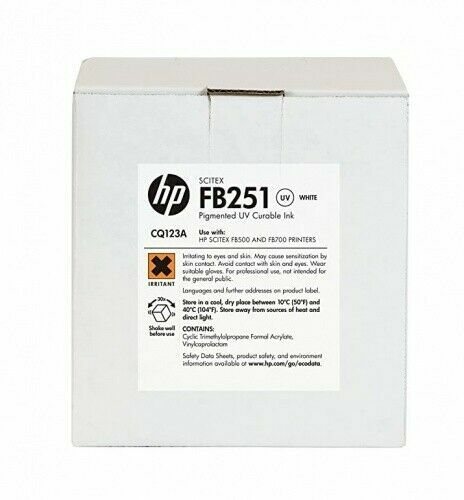 Original HP CQ123A fb251 UV white H scitex FB500 scitex FB700 scitex expiry date 2016