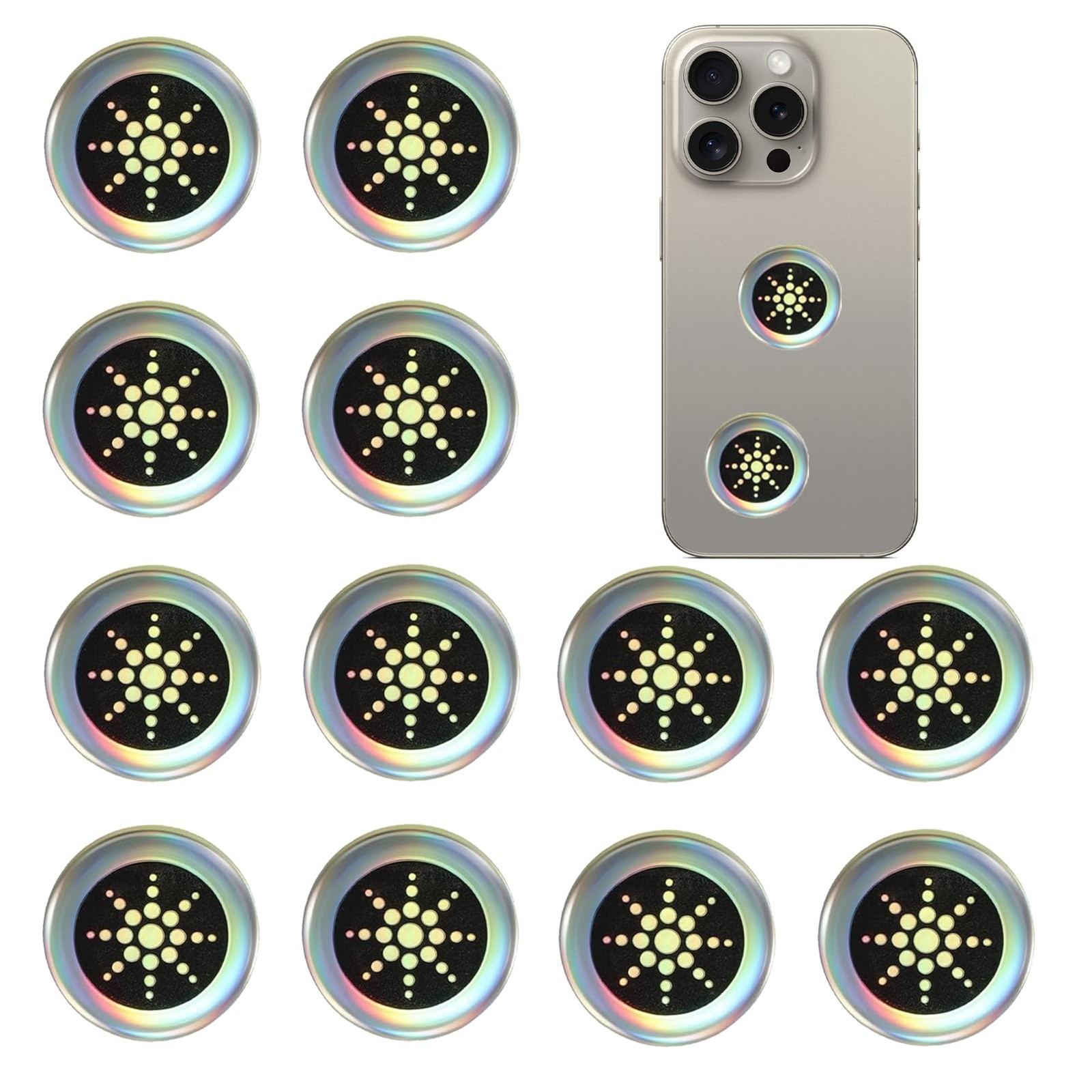 12 Pcs Emf Blocker for Cell Phone,Emf Stickers,Radiation Blocker for Cell Pho...