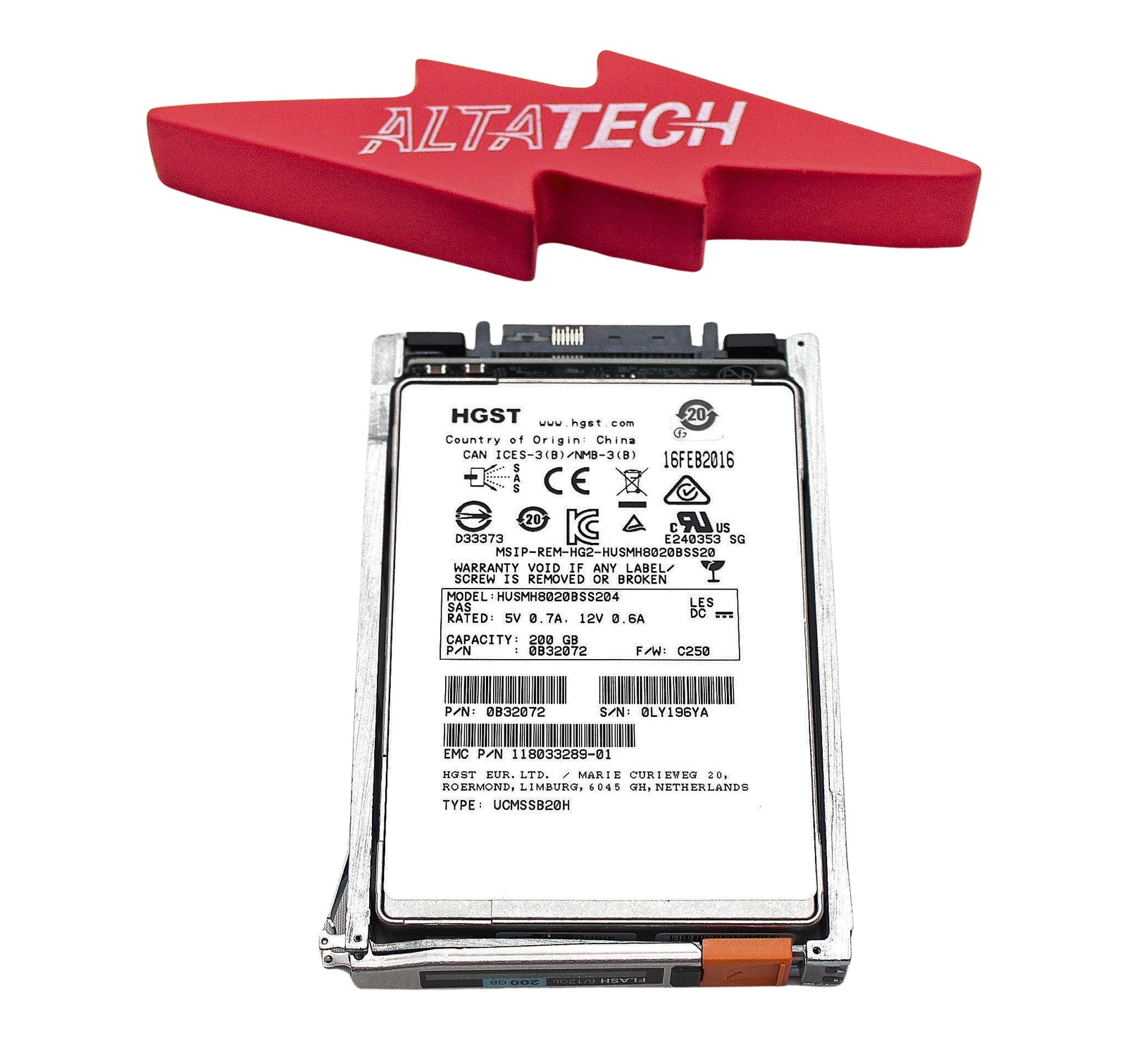 EMC 005049264 200GB SSD SAS 2.5 6G VNX5500/57/75 MZ-6SR2000 Solid State Drive