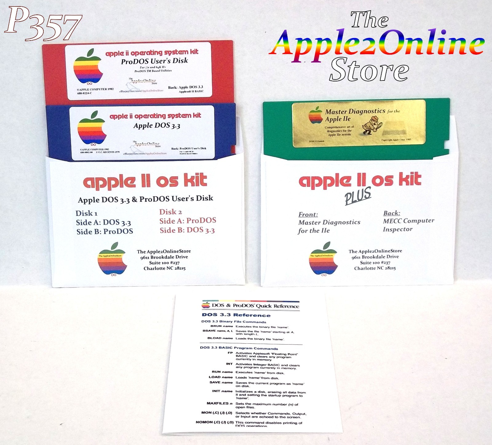 ✅ 🍎 Apple II OS Kit PLUS - ProDOS & DOS 3.3 & Utilities on NEW 5.25 Disks 💕
