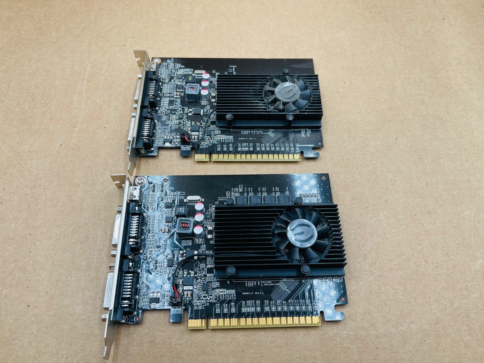 LOT OF 2 EVGA GeForce GT 610 01G-P3-2616-KR 1GB GDDR3 PCIe Graphics Video Card