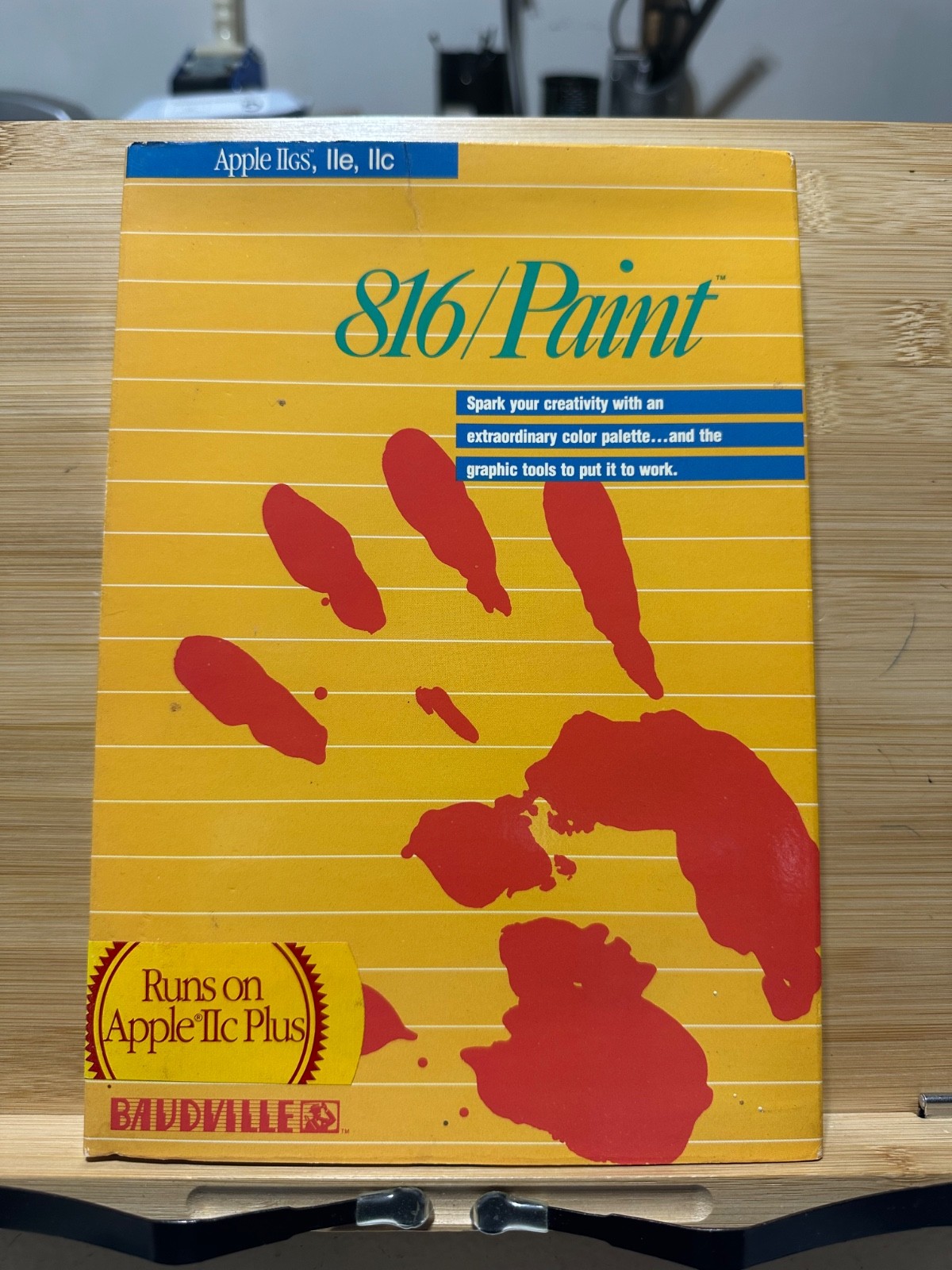 816/Paint Vaudeville Apple IIc Plus software VTG RARE CIB