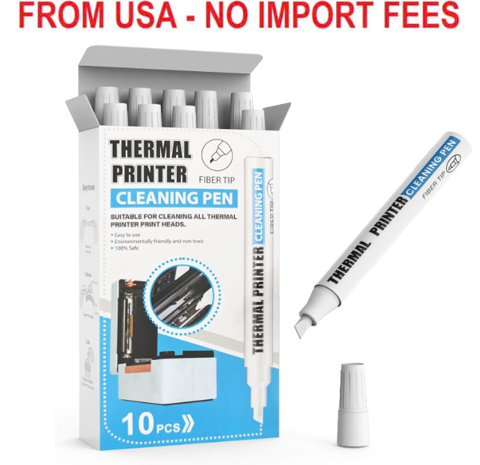 Thermal Printer Cleaning Pen 10 Pack – Printhead Cleaner for Thermal Receipt, Sh