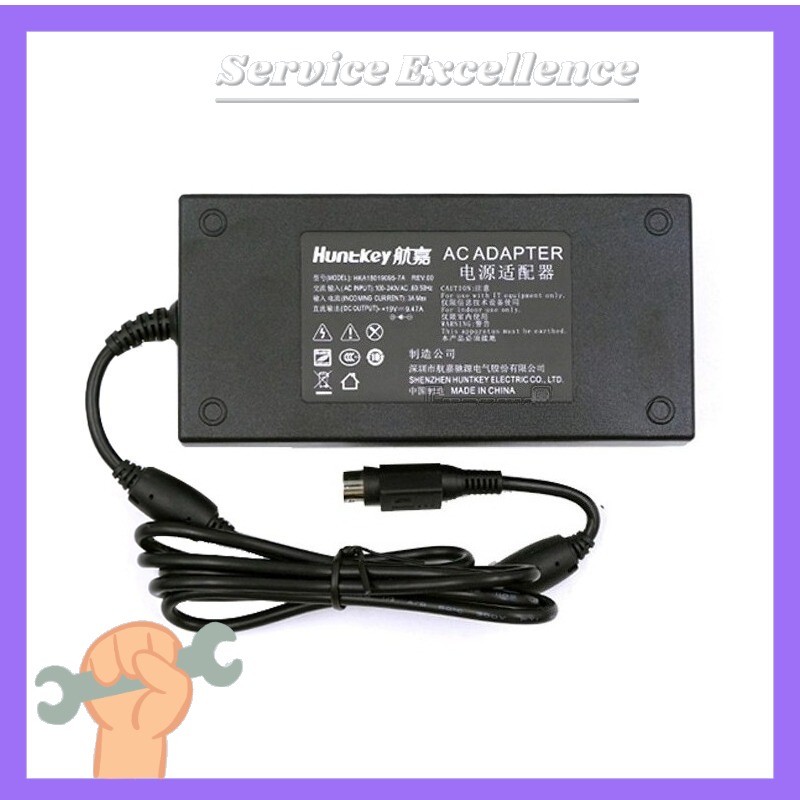 One Huntkey HKA18019095-6C Adapter Power Supplies Charger 19V 9.47A 180W