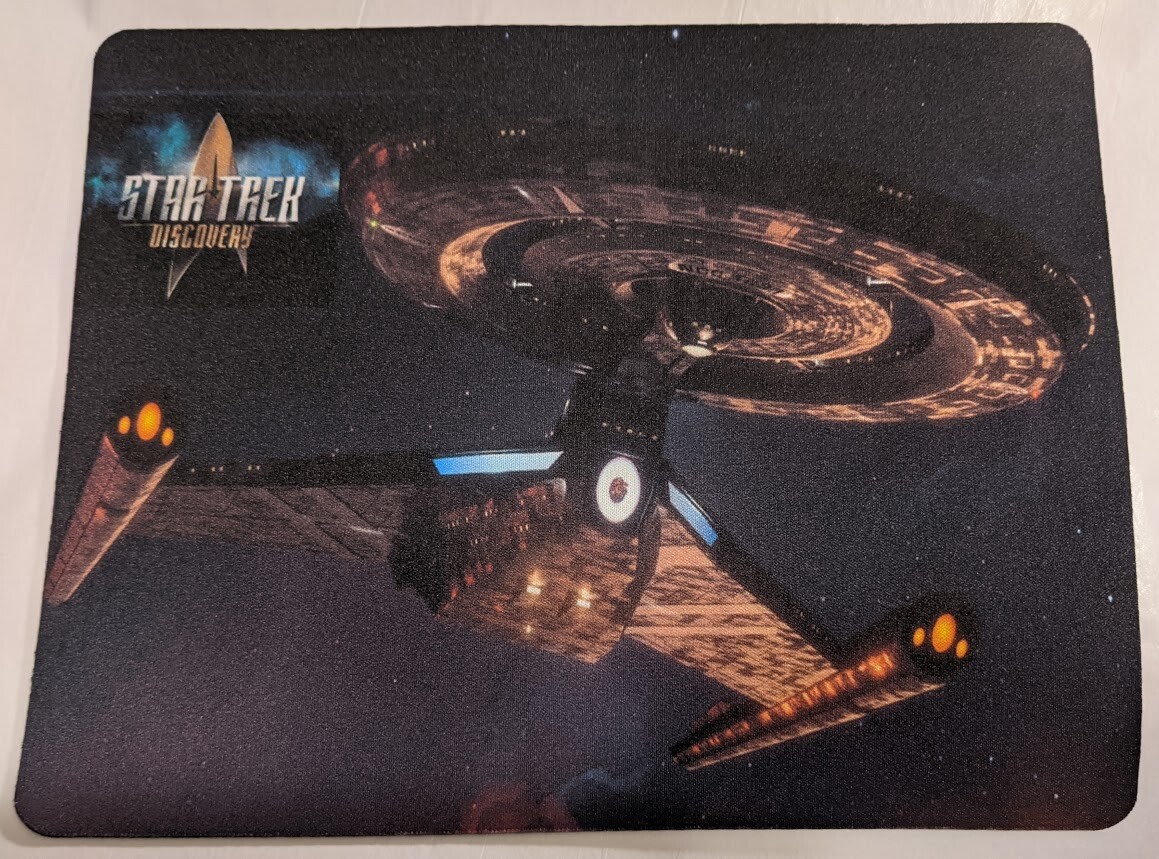 XL STAR TREK USS Discovery Anti slip optical COMPUTER MOUSE PAD 10x8 inch 