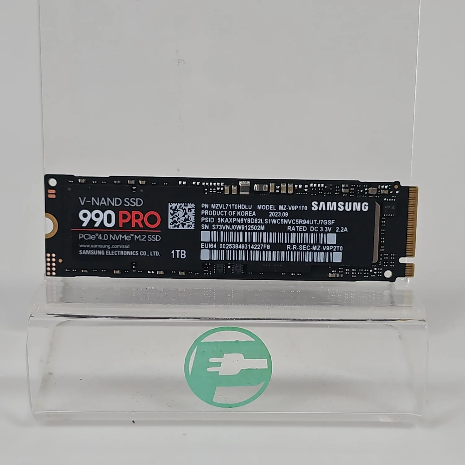 Samsung 2280mm 990 Pro 1TB M.2 NVMe Gen 4.0 x 4 SSD MZ-V9P1T0