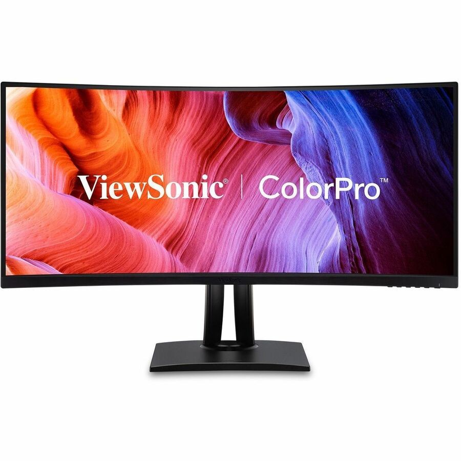 ViewSonic 34" ColorPro Curved UWQHD Monitor with 75Hz, FreeSync, 100W USB C