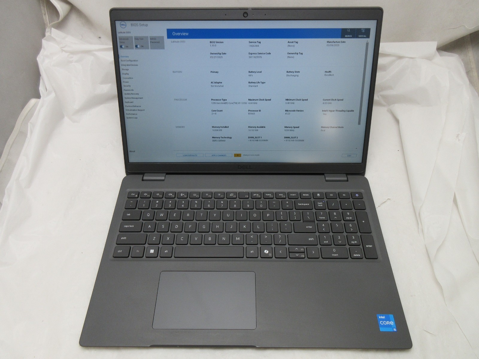 Dell Latitude 3550 15.6" : i5-1335U : 16GB RAM : No Storage : Grade B No OS
