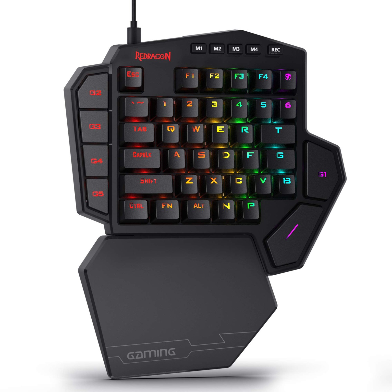 K585 DITI Wired One-Handed RGB Mechanical Gaming Keyboard, 42 Keys Type-C Pro...