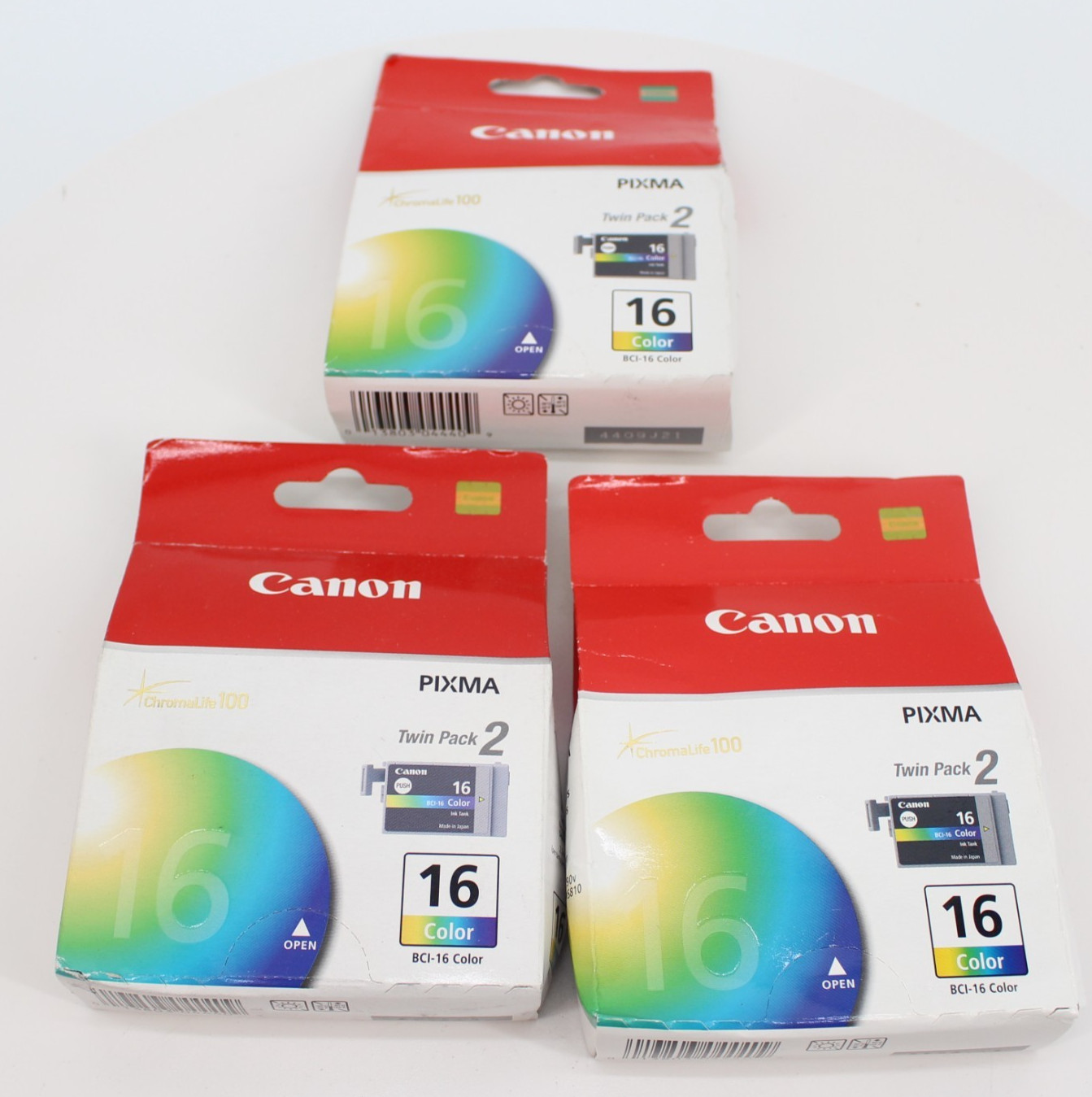 3x Genuine Canon PIXMA Twin Pack BCI-16 Color Ink 16 Color  -New Factory Sealed