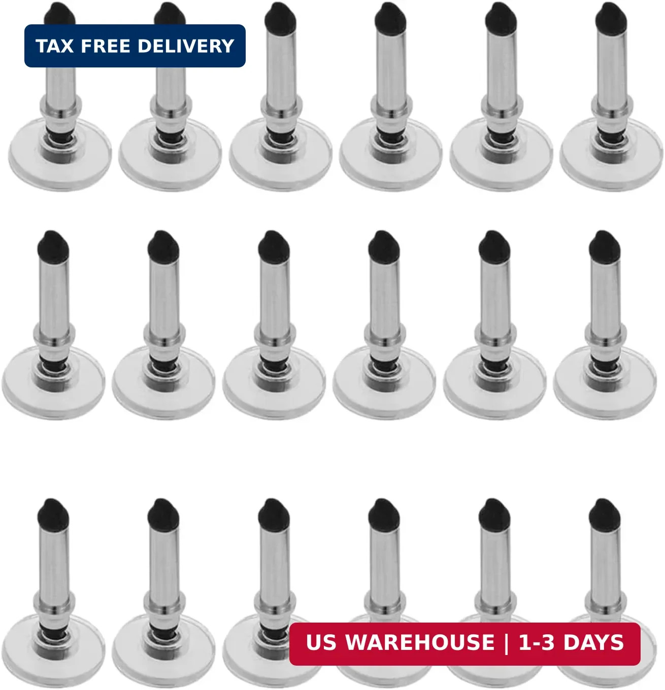 18Pcs Silver Universal Stylus Replacement Tips, Universal Disc Tips Round Shape