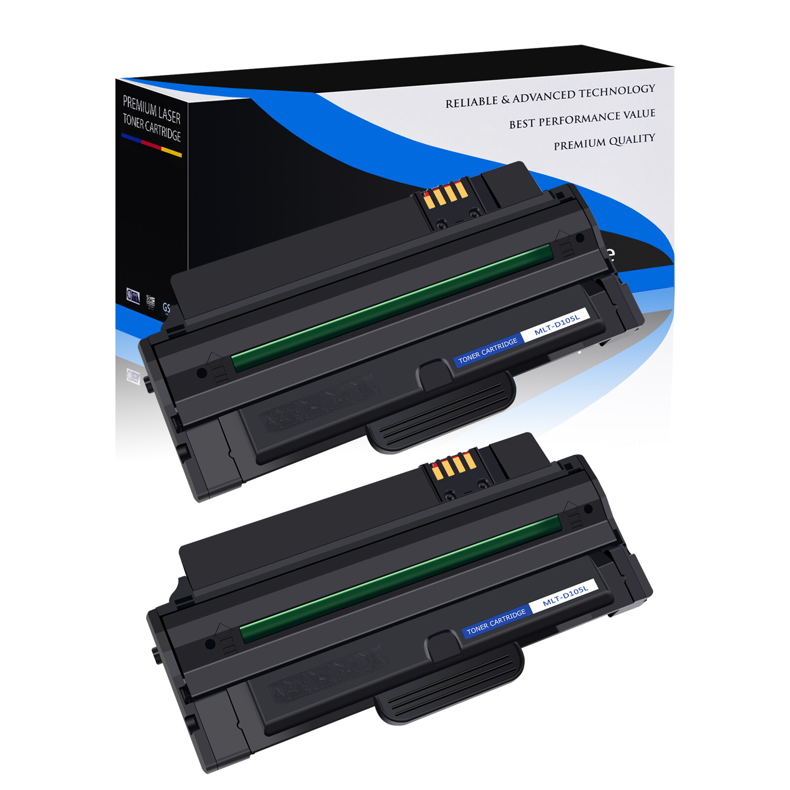 2PK MLT-D105L 105L Toner for Samsung SCX-4623F 4623FN 623FW SF-650 650P