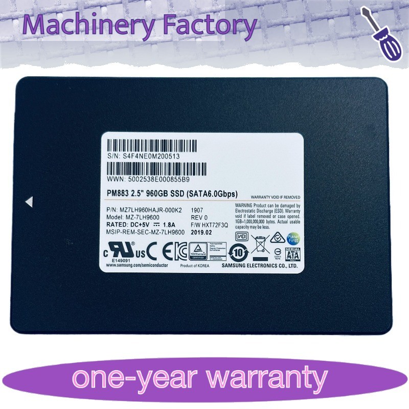 Used Samsung 960GB SSD Hard Drive 2.5 Sata 960GB Samsung PM883 MZ-7LH9600