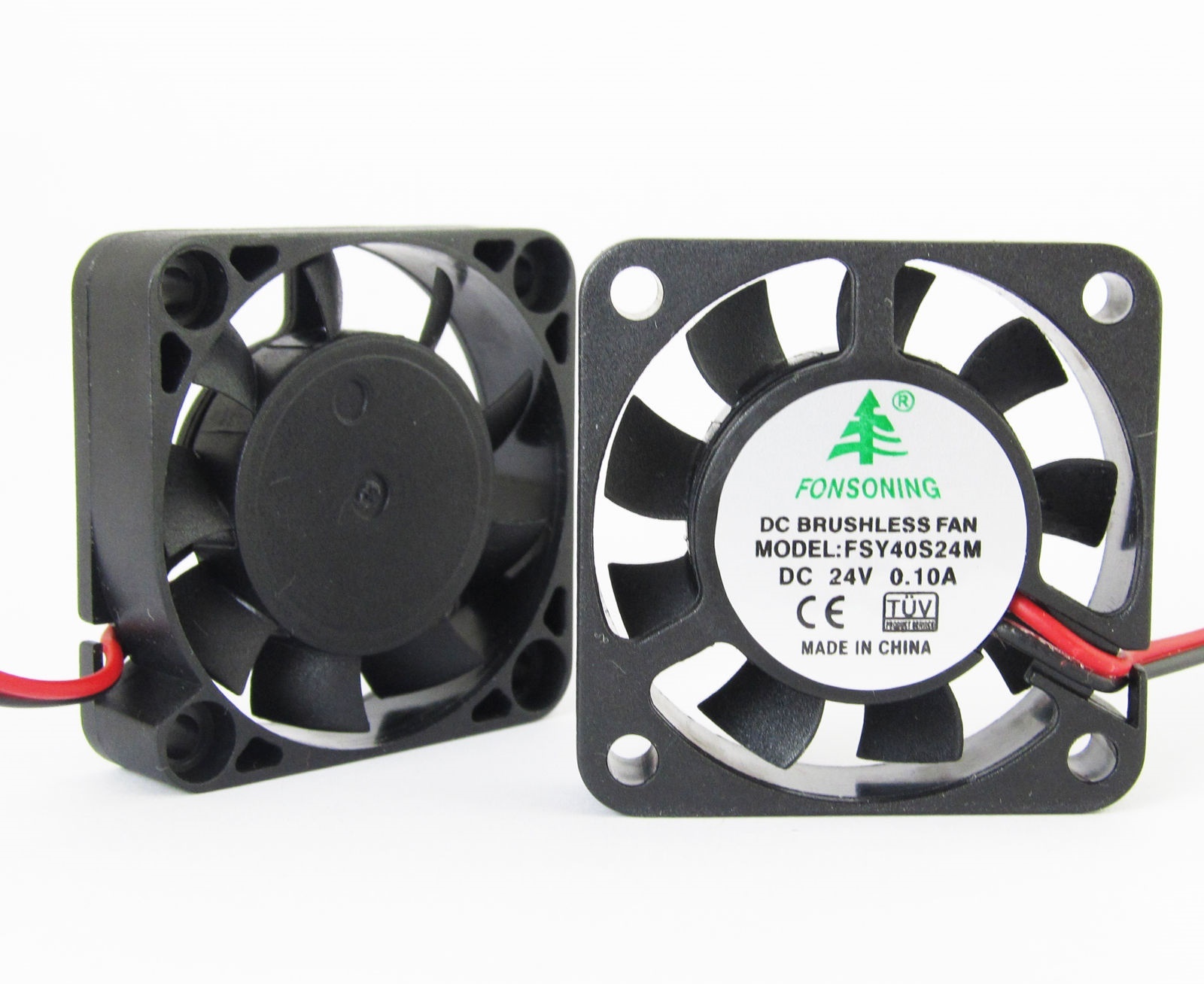 10 x DC Brushless Cooling Fan 40x40x10mm 4010 9 blades 24V 0.1A 2pin Connector