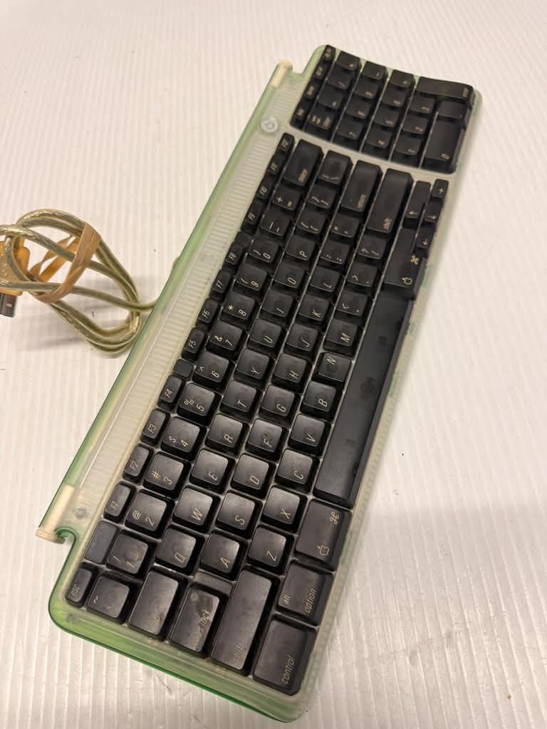 Vintage (1999) Apple USB Keyboard Lime Green Model M2452 With Wired TESTED