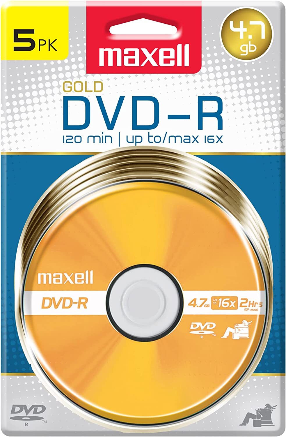 Maxell Superior Archival, 16x Recording Speed Write Once Format DVD-R - 4.7 Gb