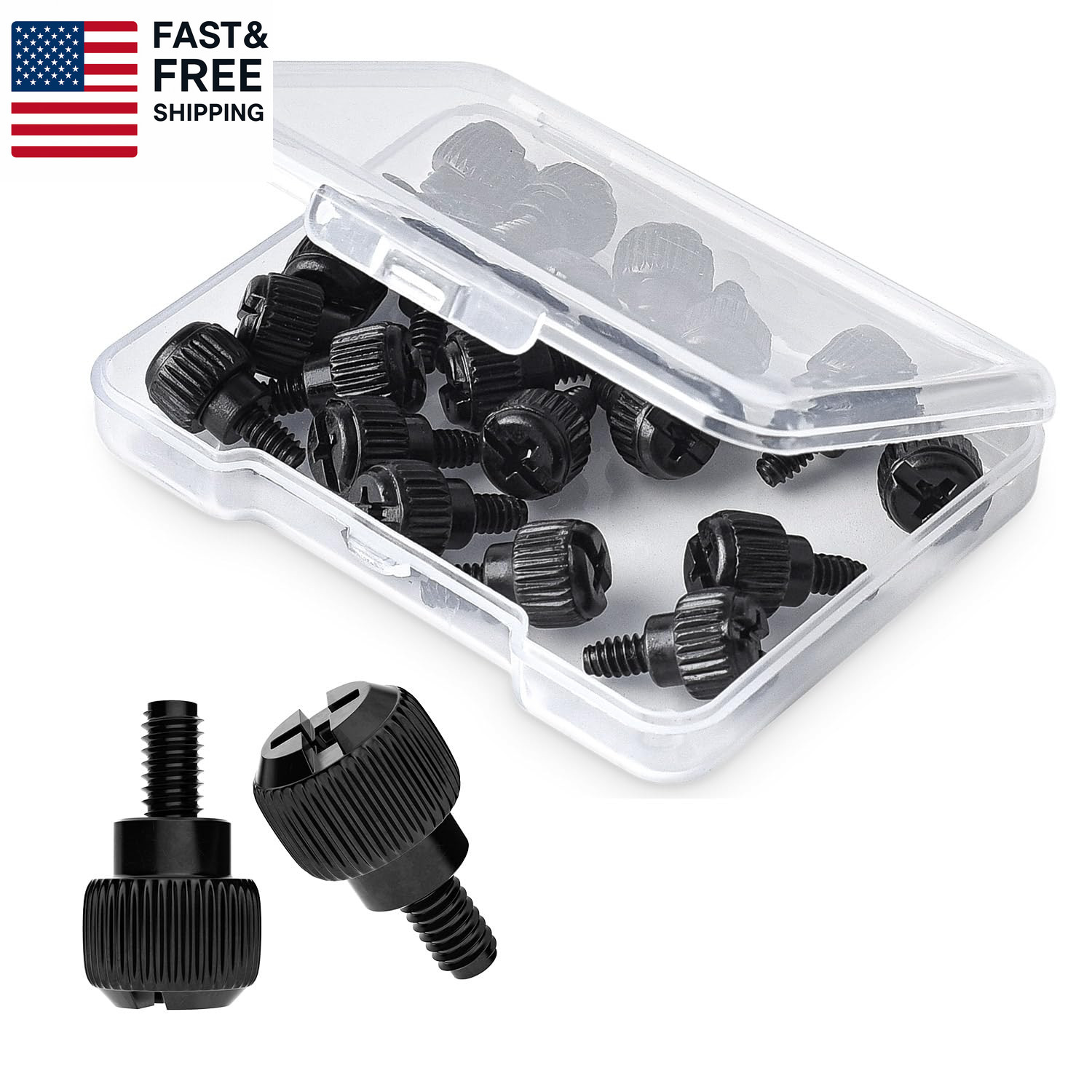 20X Computer Case Thumb Screws,6-32X6 M3.5 PC Case Screws for Desktop Computer C