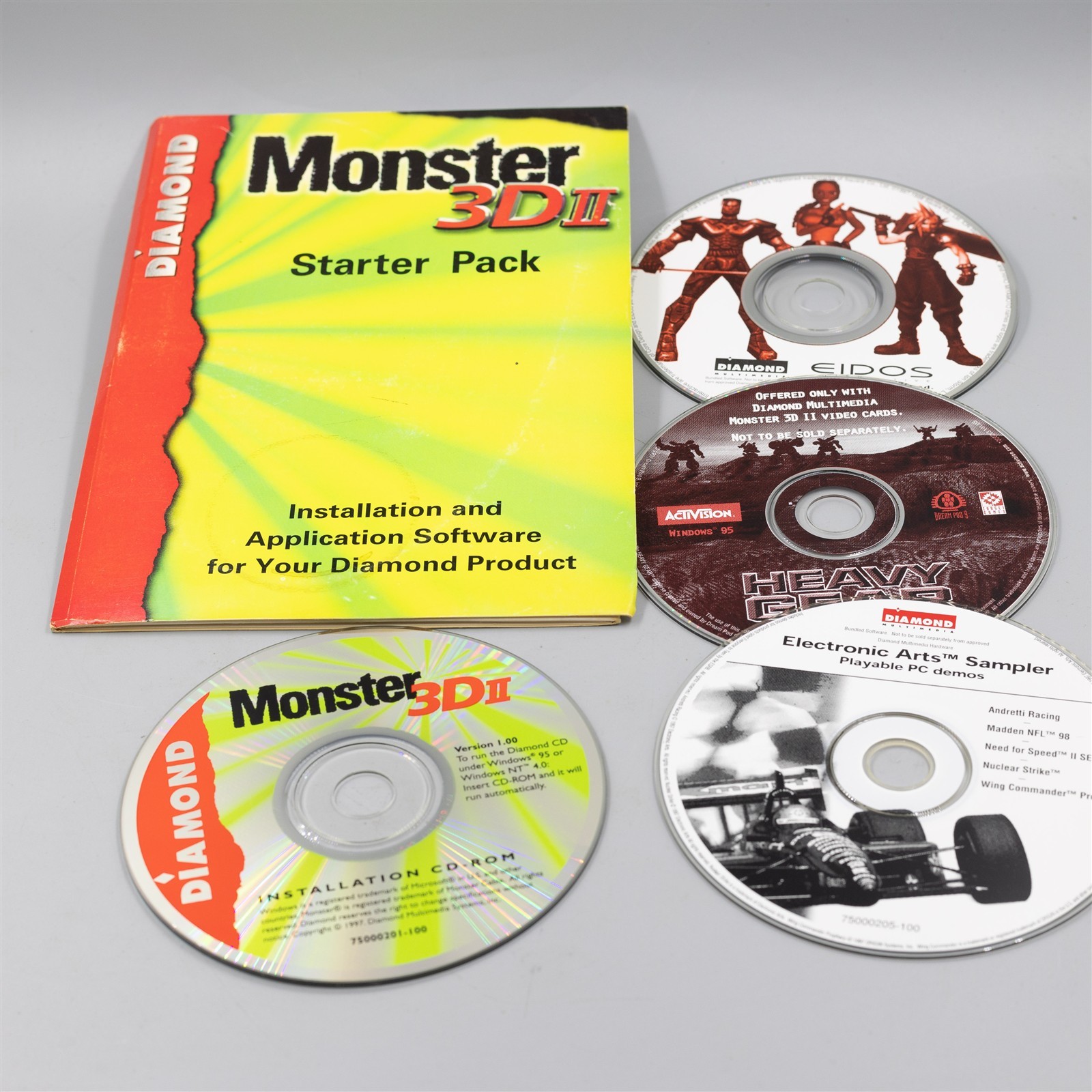 1998 Diamond Multimedia 3DFX Monster 3D II Starter Pack Vintage