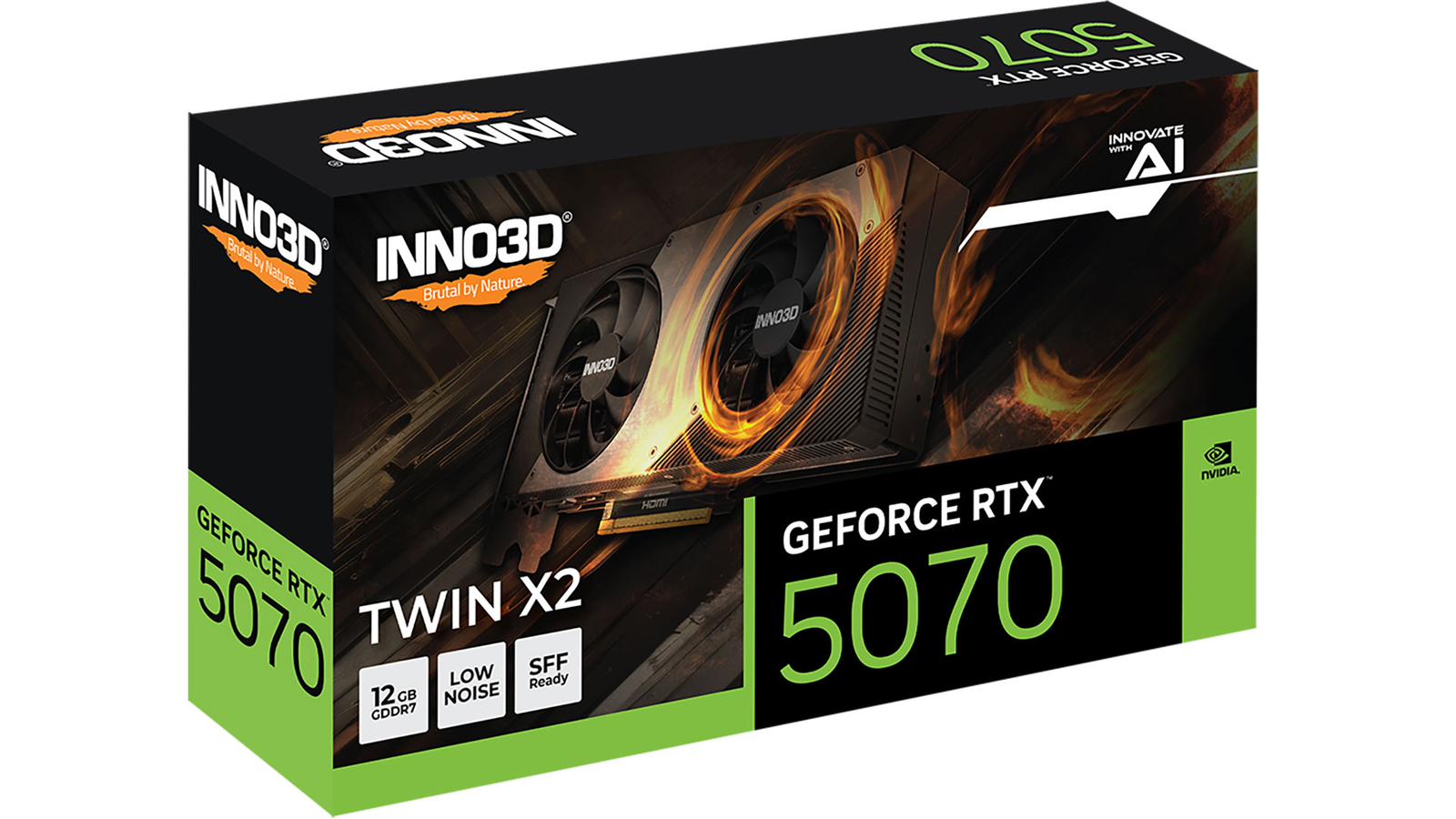 INNO3D GeForce RTX 5070 Midnight D7 12GB X2 Gaming Graphics Card