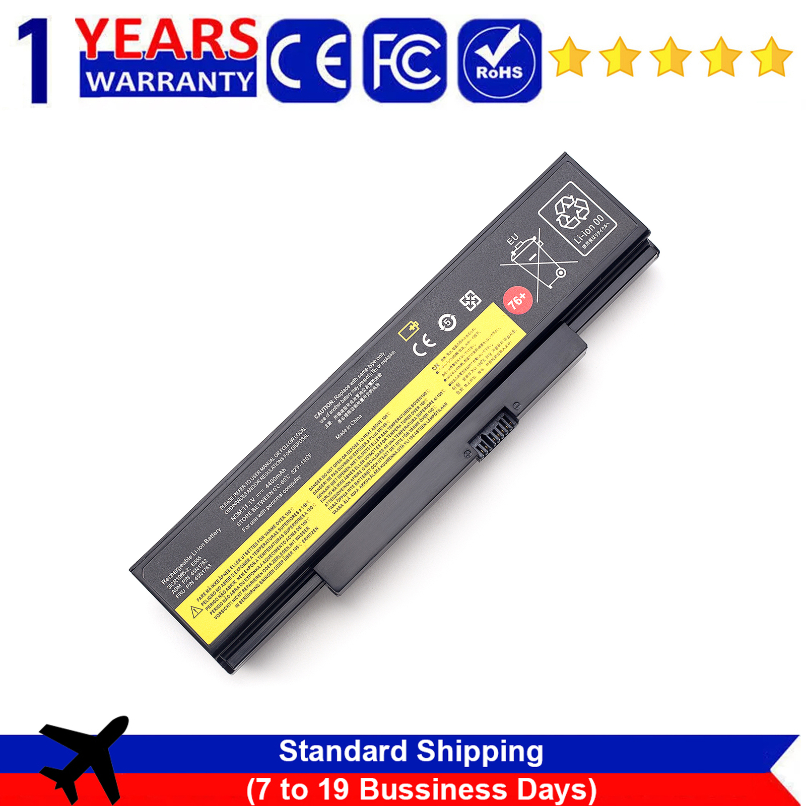 45N1762 45N1763 76+ Battery For Lenovo ThinkPad E560 E565 Edge E550 E550c E555