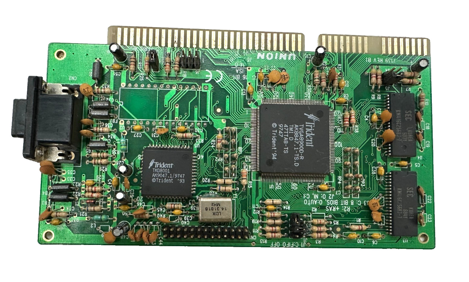 TRIDENT TVGA8900D-R VIDEO CARD 16 BIT 1 MB RAM SUPER VGA CONTROLLER