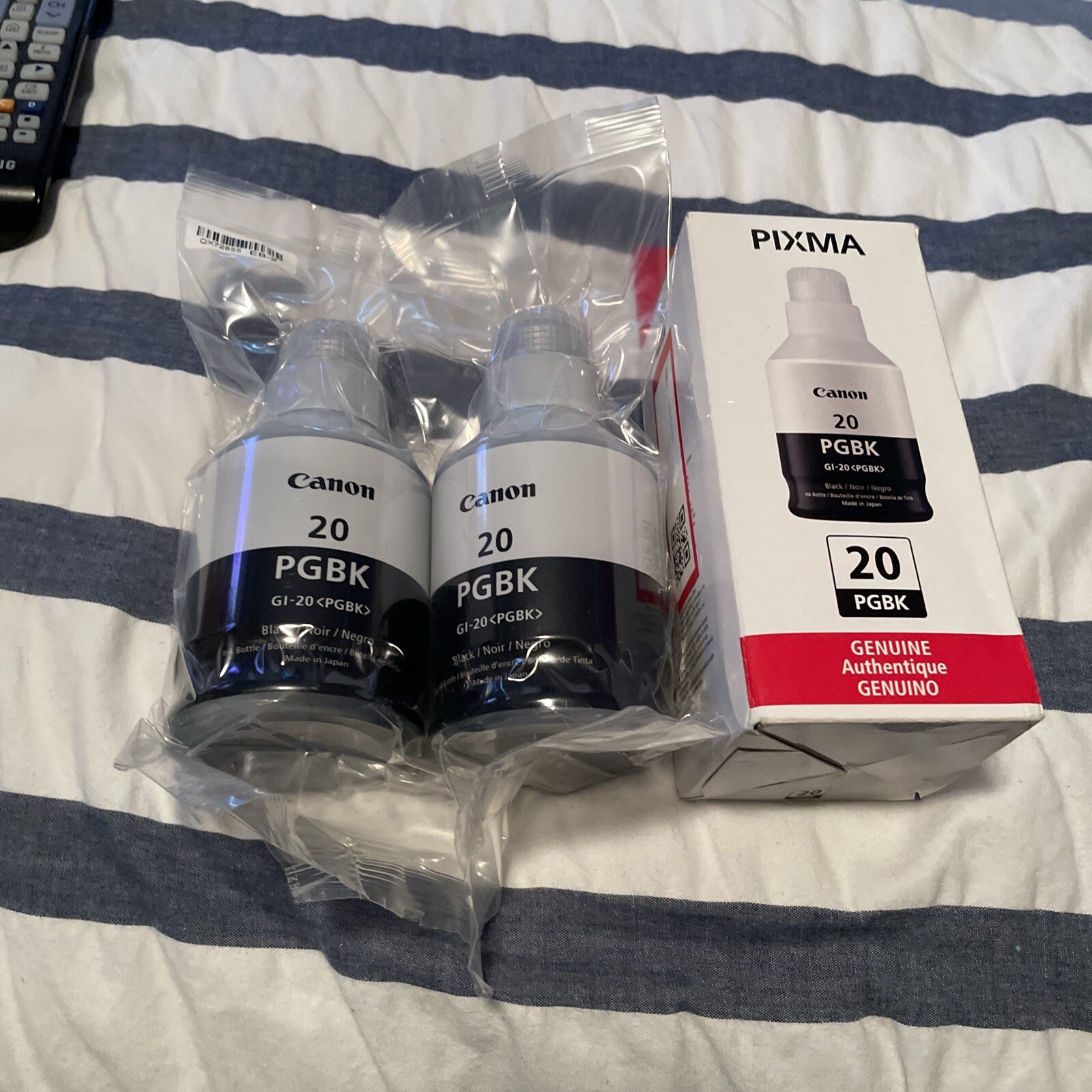 Canon Genuine PGBK GI-20 Black Ink for Canon G5020 G6020 - (3) Pack