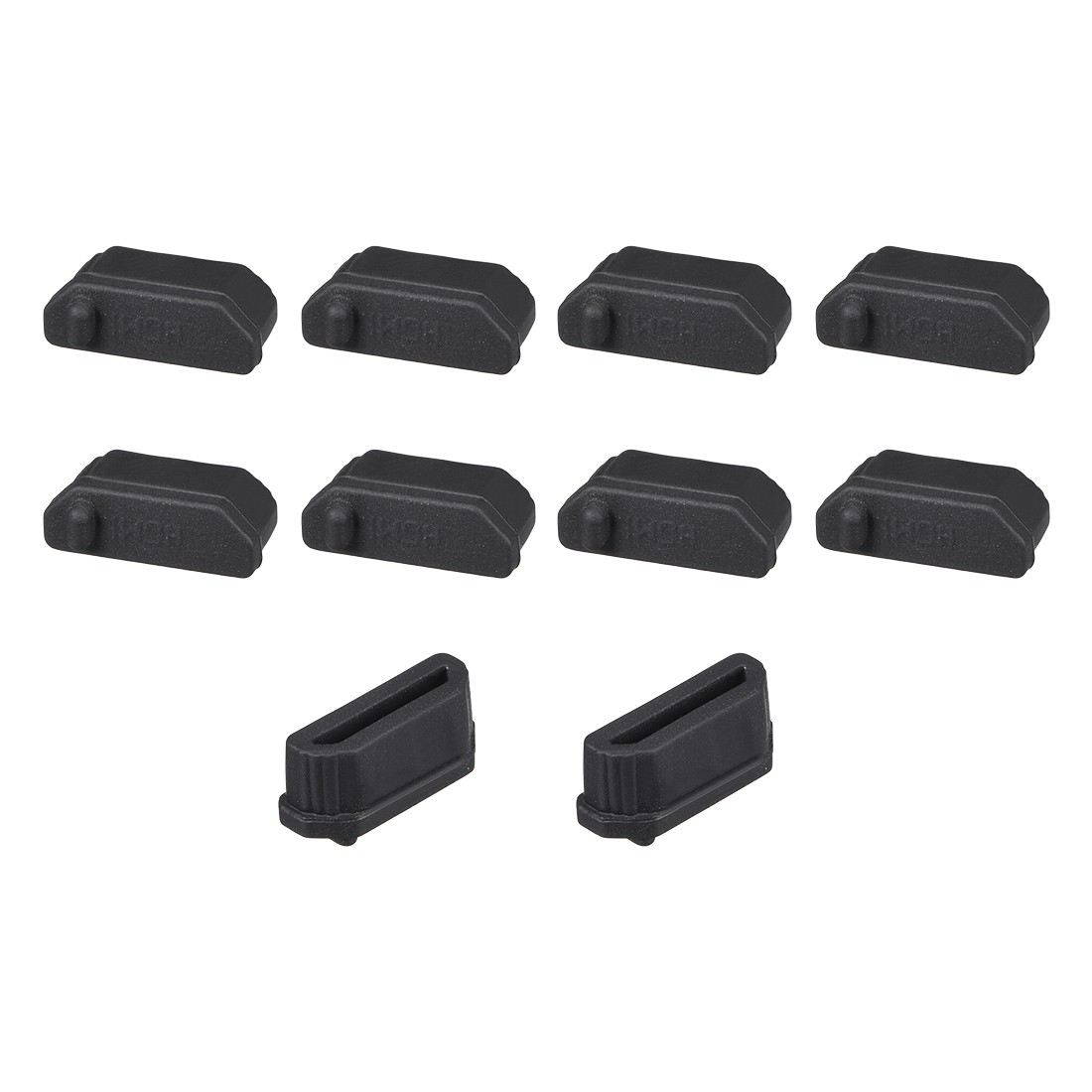 10pcs Silicone TV  Anti-Dust Stopper Cap Cover for FEMALE Port Black