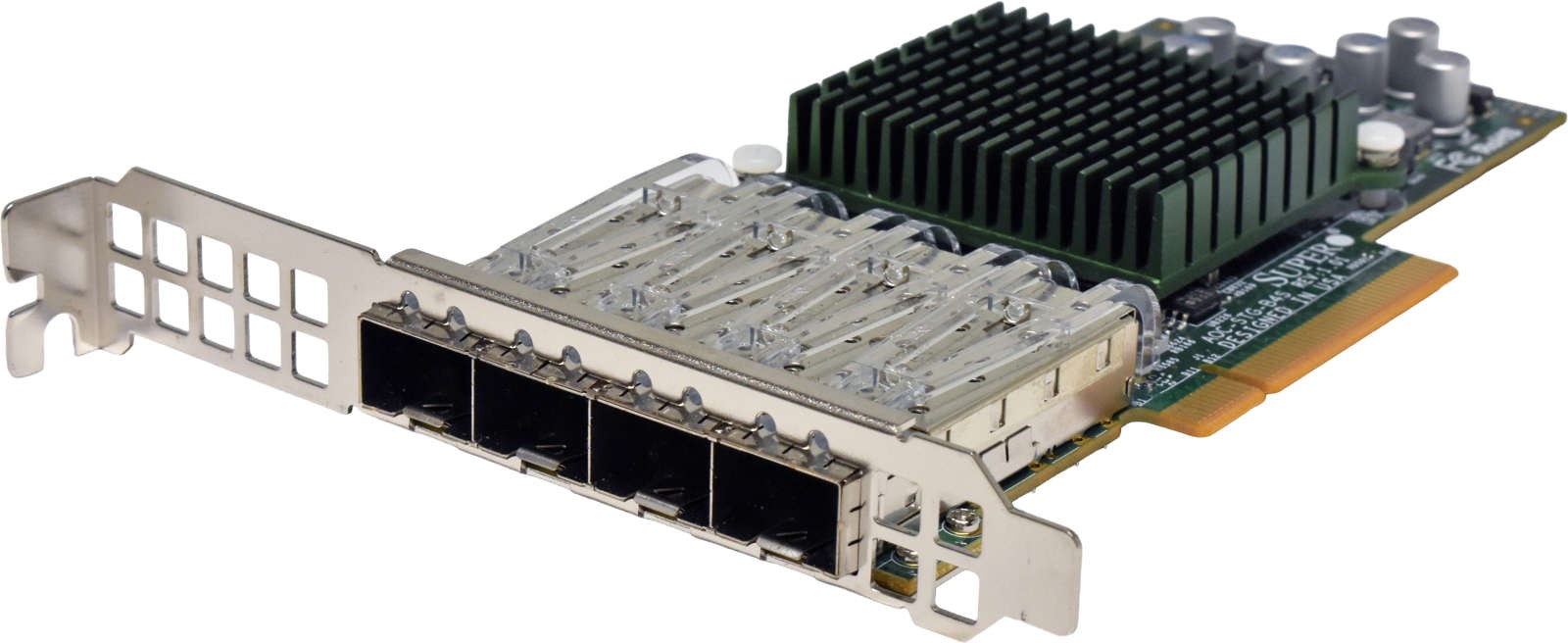 Supermicro Broadcom BCM57840S AOC-STG-b4S Quad Port SFP+ 10GE NIC PCIe3.0 x8 FP