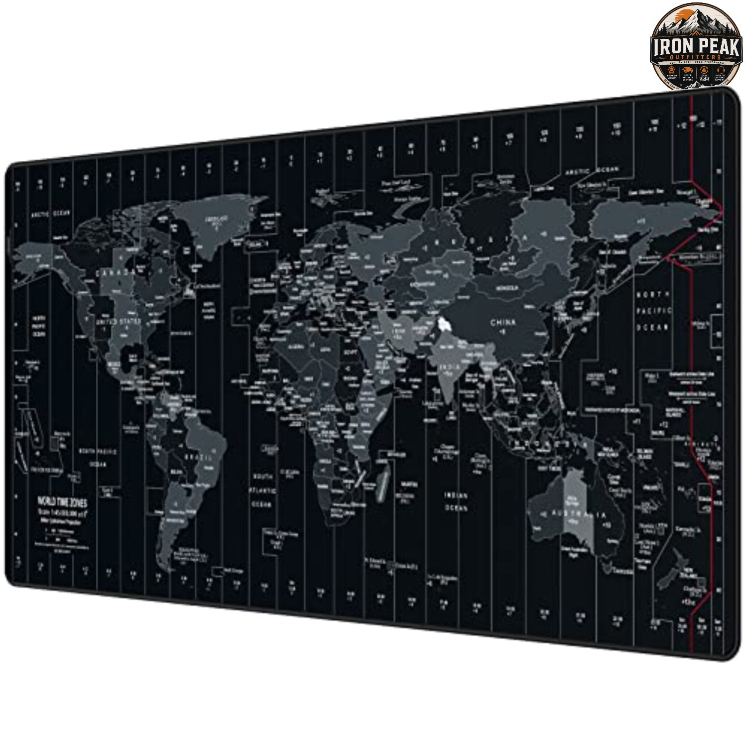 Extended Gaming Mouse Pad World Map 35.4 x 15.7 in XXL Desk Mat Non-Slip