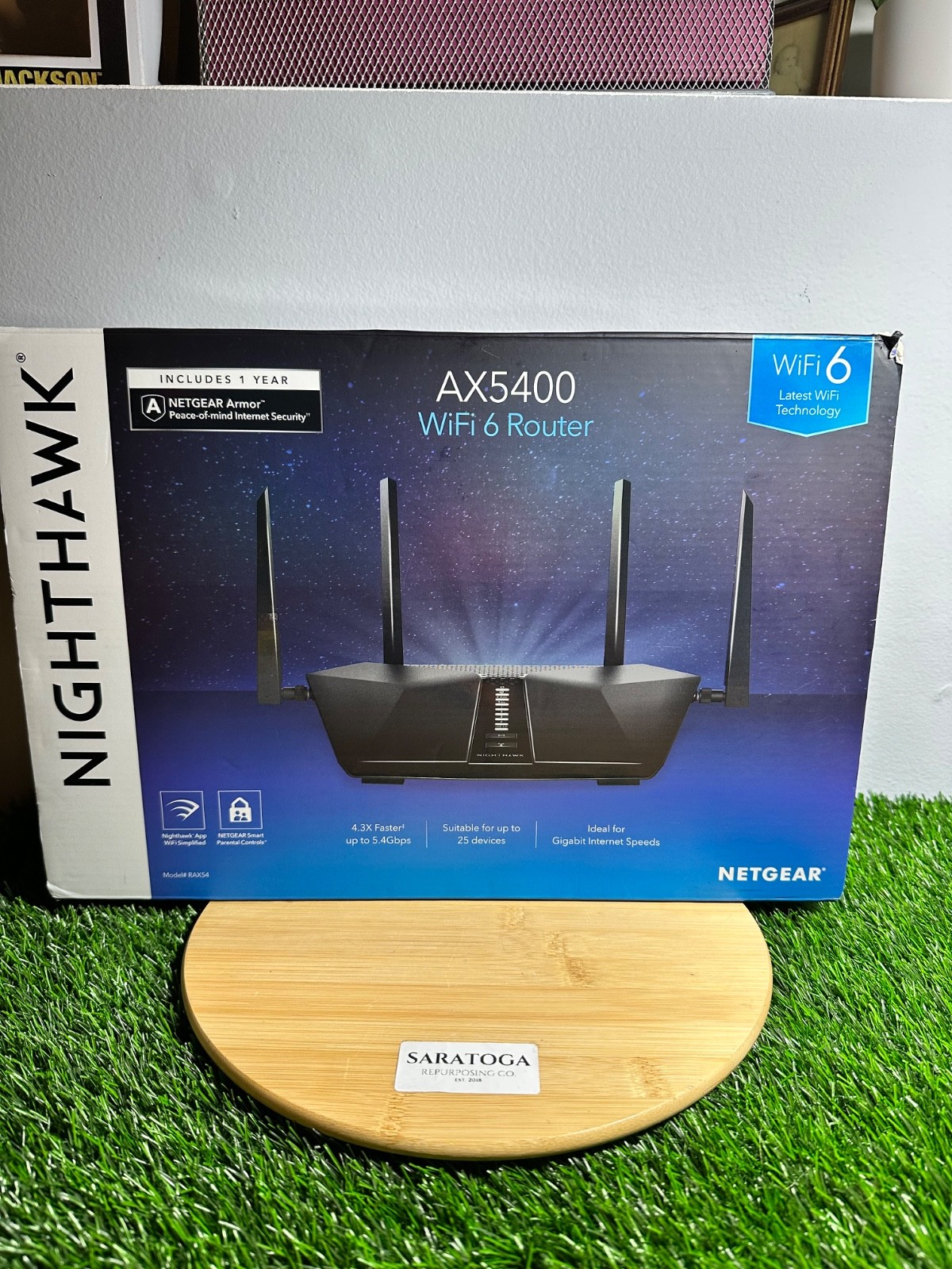 NETGEAR Nighthawk AX6 WiFi 6 AX5400 Dual-Band Router 5400 Mbps 4 LAN