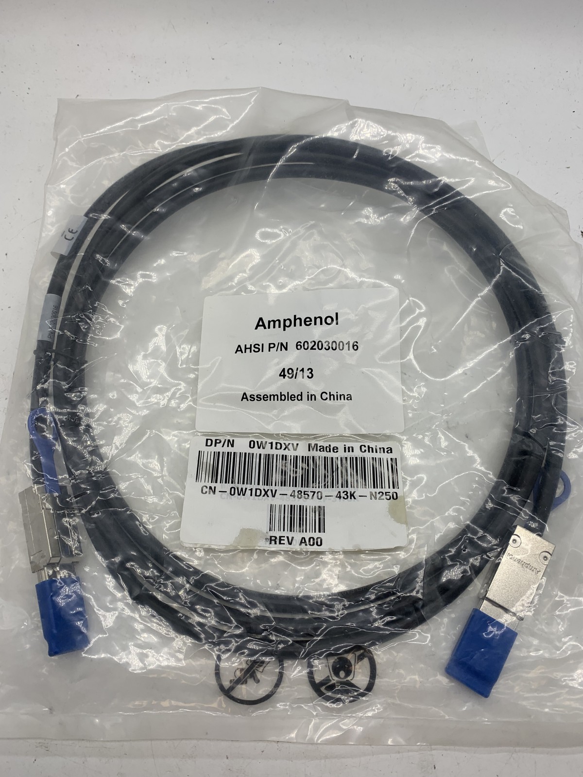 NEW SEALED Amphenol Dell 602030016 0W1DXV Connector Cable ~ FREE S/H