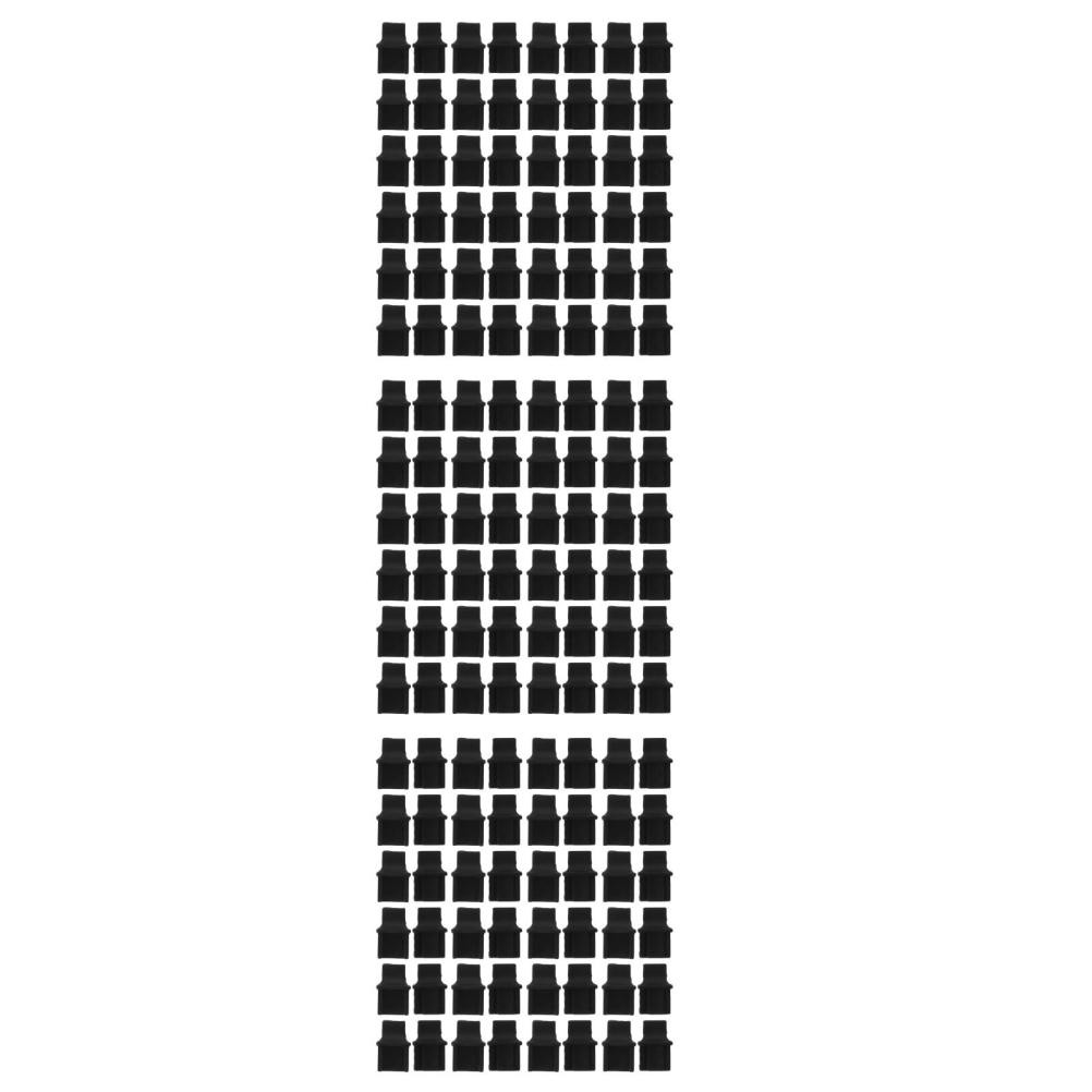 150Pcs Black Silicone Network Cable Plug Covers Reusable Anti Dust Ethernet Caps