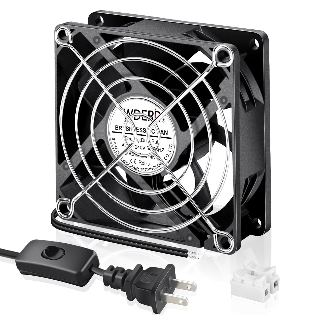 EC 80mm x 25mm Small 3 Inch Muffin Axial Cooling Fan 110V 120V 220V 240V Dual...