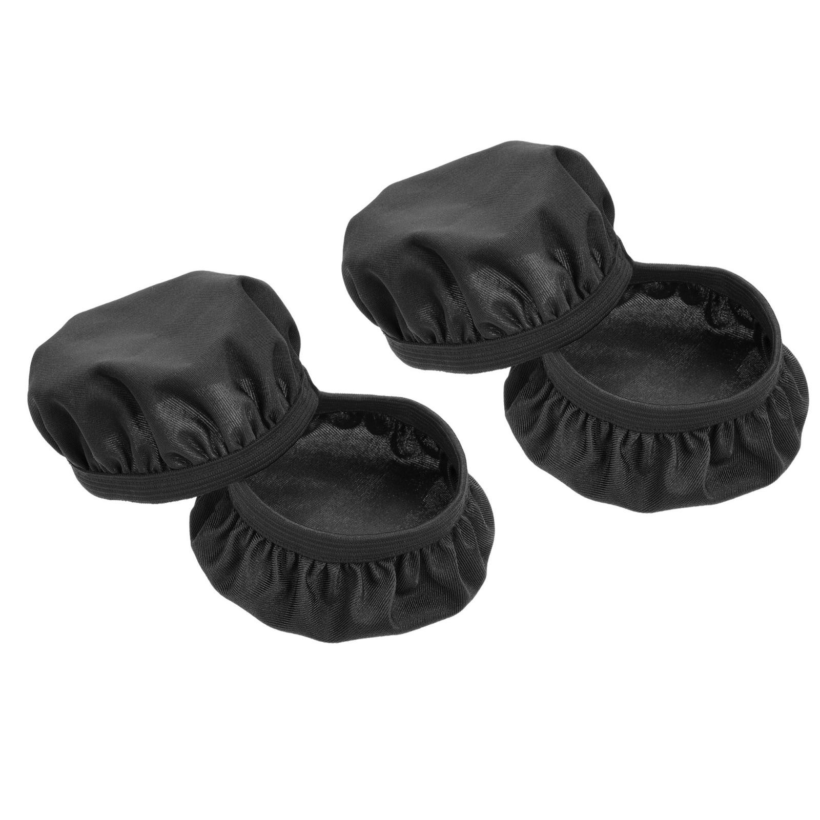 2 Pairs Black Fabric Washable Headphone Covers, Fits 3.54"-4.33" Earphones