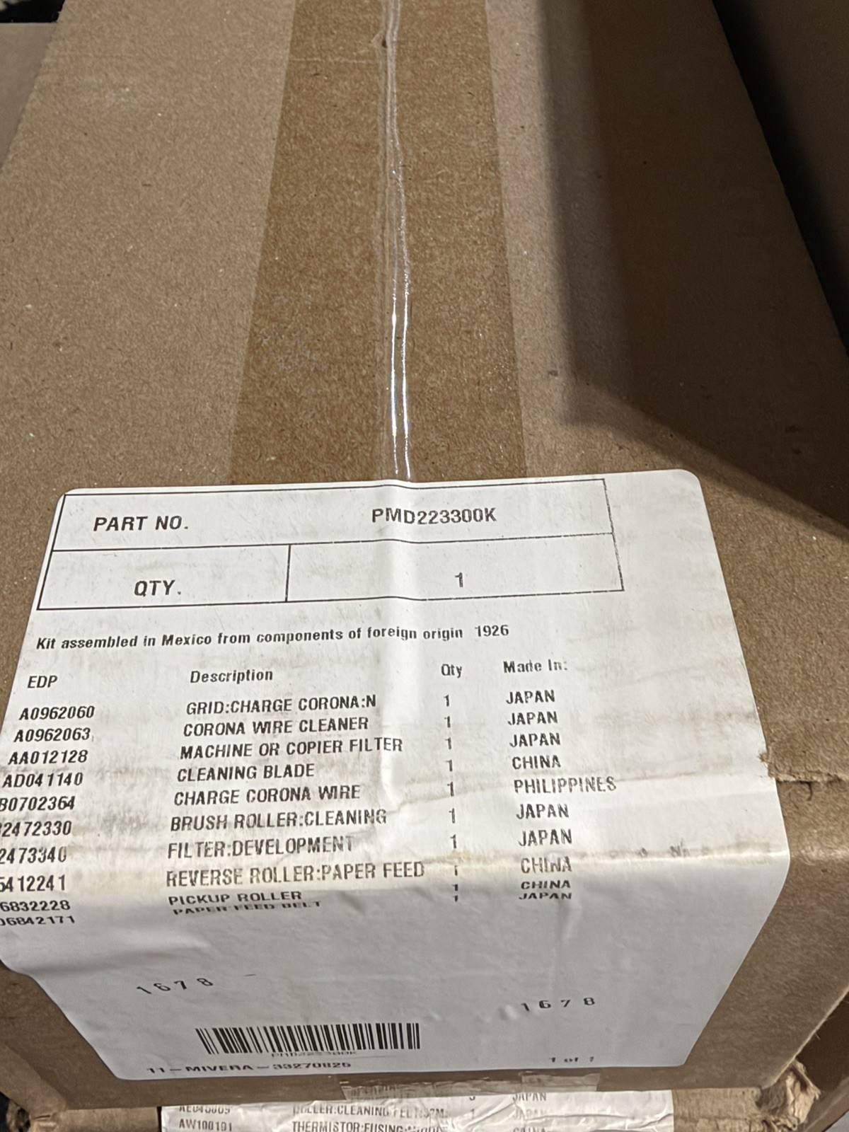New Genuine Ricoh MP7502,MP6503, MP7503 Maintenance PM Kit PMD223300K