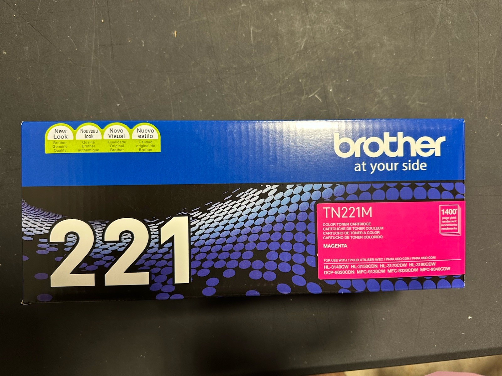 Brother Genuine TN221M Magenta Toner TN-221M Sealed ORIGINAL