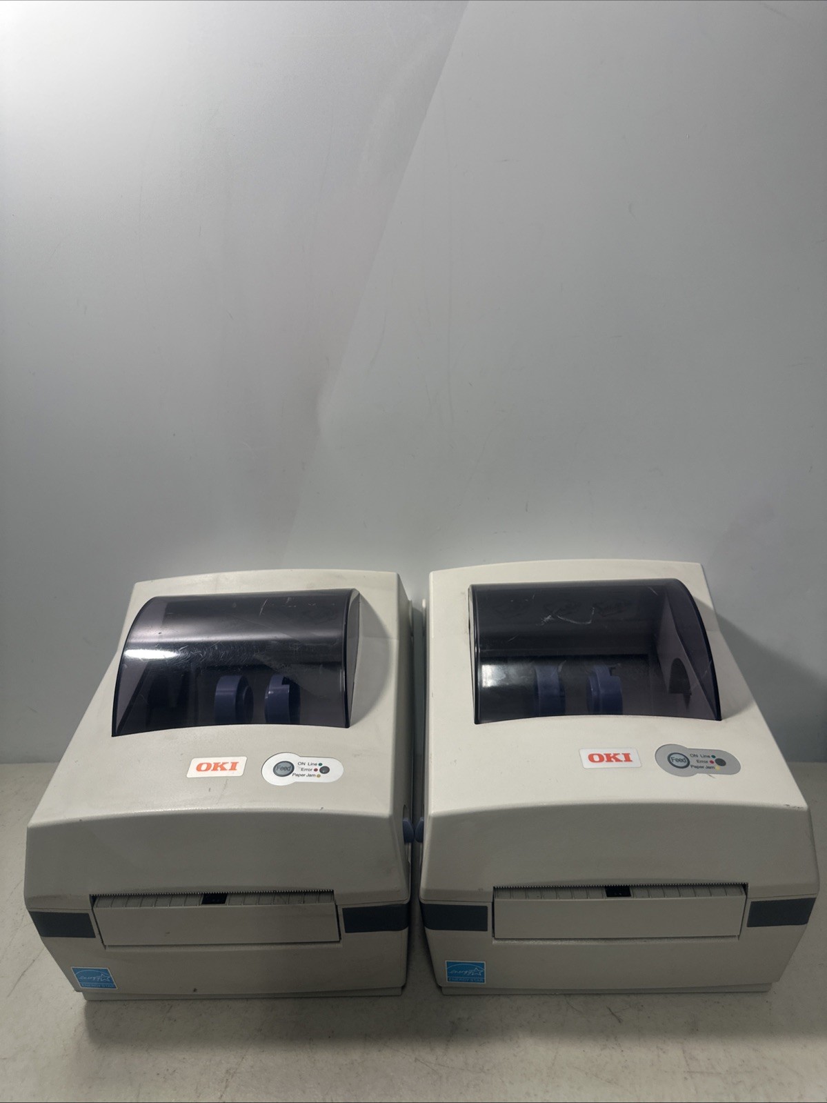 Lot Of 2 OKI Data LD620D Compact Direct Thermal Label Printer/ No Ac Adapter