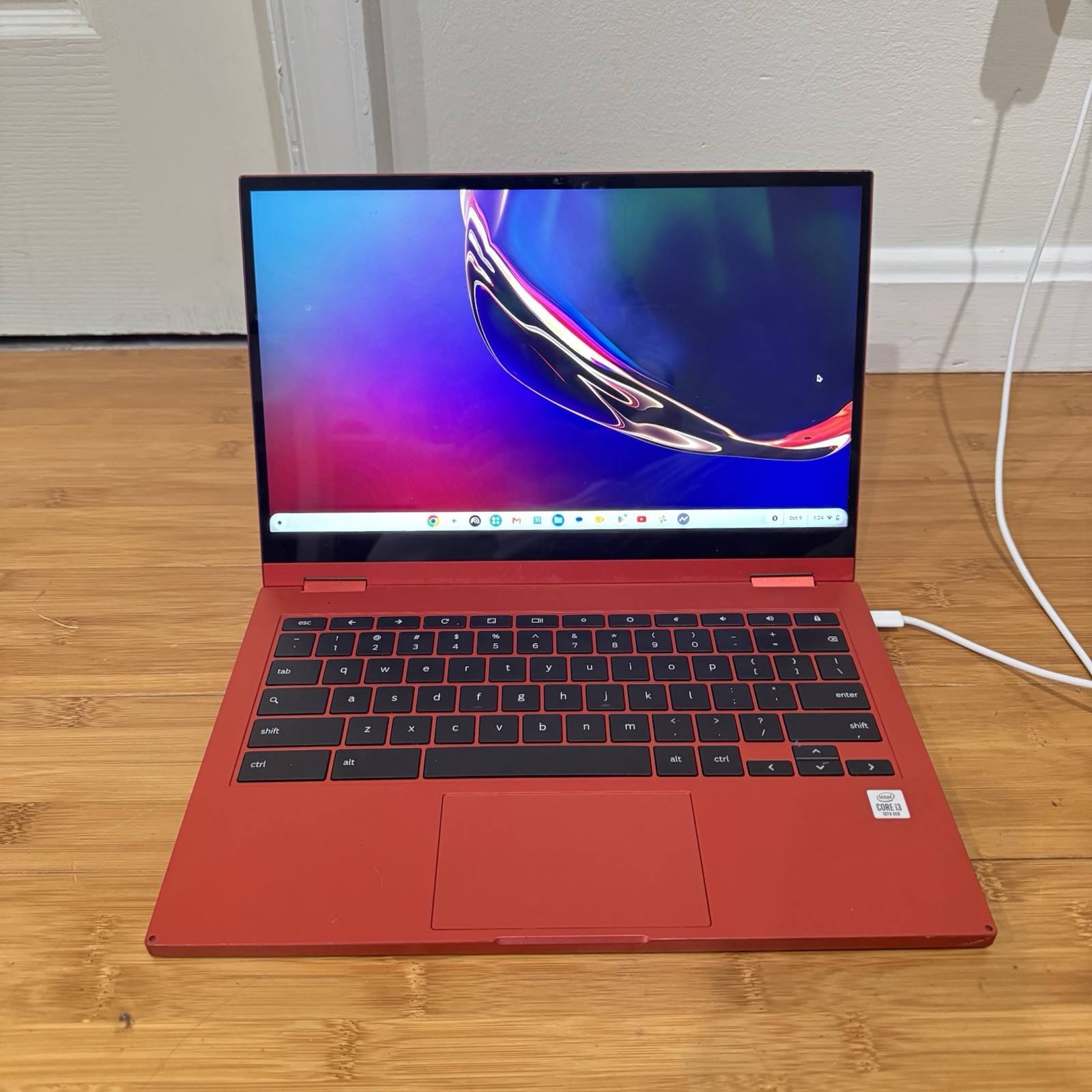 Samsung Galaxy Chromebook 2 13.3" QLED Touch Intel Core i3 8GB 128GB Red WORKING