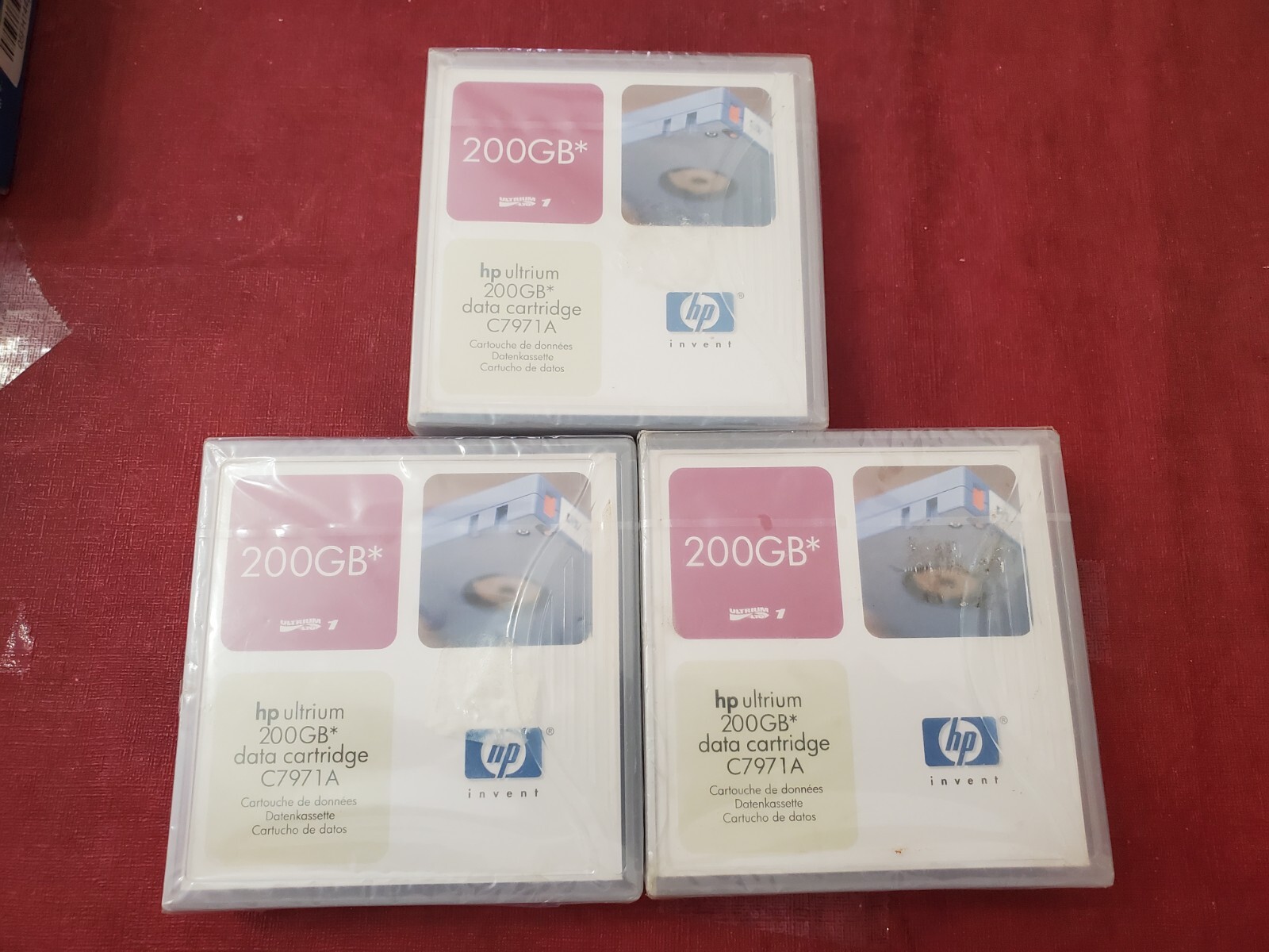 Lot Of 3 Vintage HP Ultrium 200GB Data Cartridge C7971A Made In Japan Computer