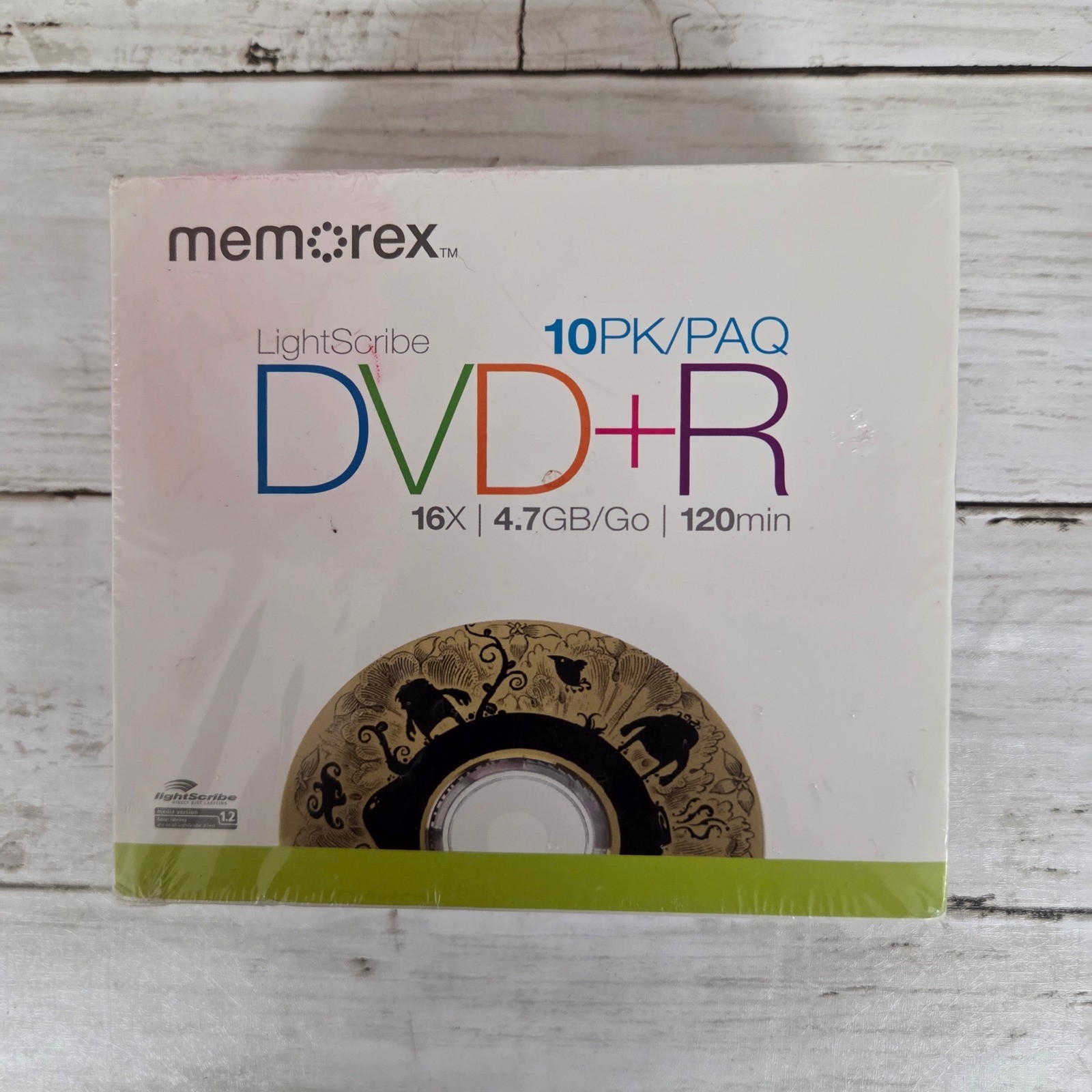 Memorex DVD+R 10 Pack LightScribe 4.7GB 16X 120min 34707 Slim Jewel Cases NEW