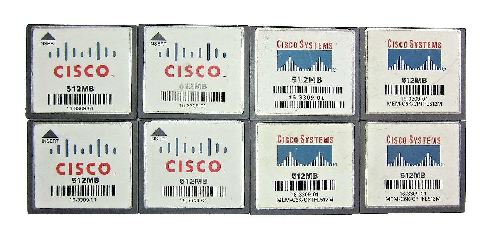Lot of 8Pcs Cisco 512Mb CompactFlash CF Memory cards