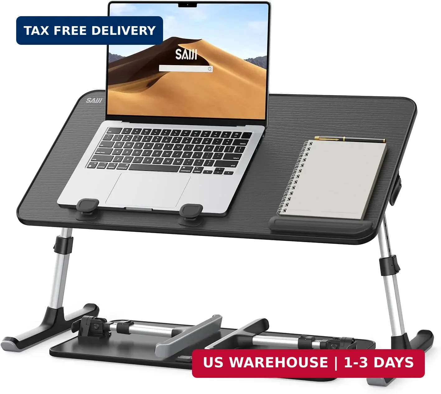 SAIJI Height & Angle Adjustable Lap Desk Laptop Stand for Bed
