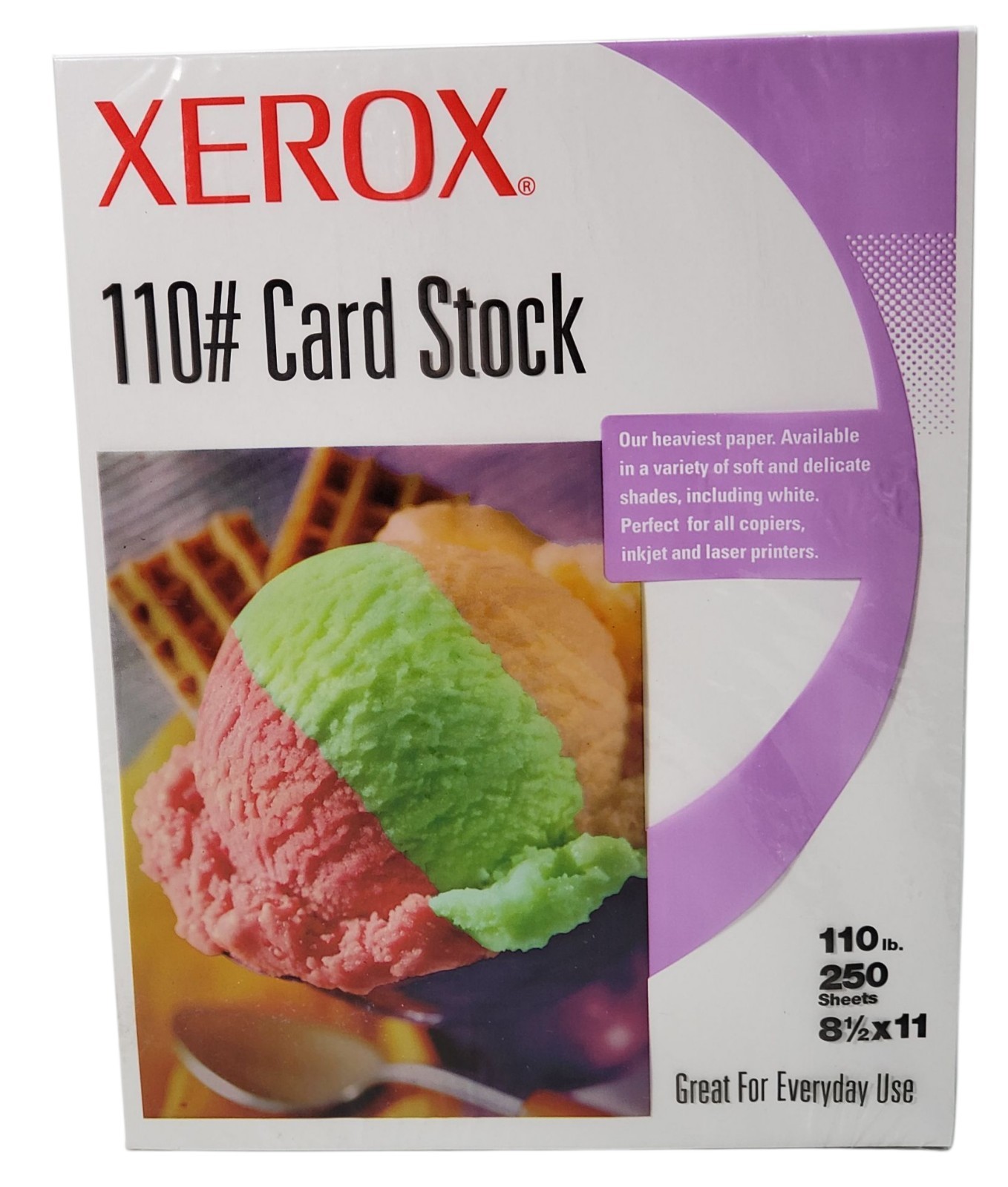 Xerox 110# Card Stock Gray Copy Printer Paper 250 Sheets 8 1/2" × 11"