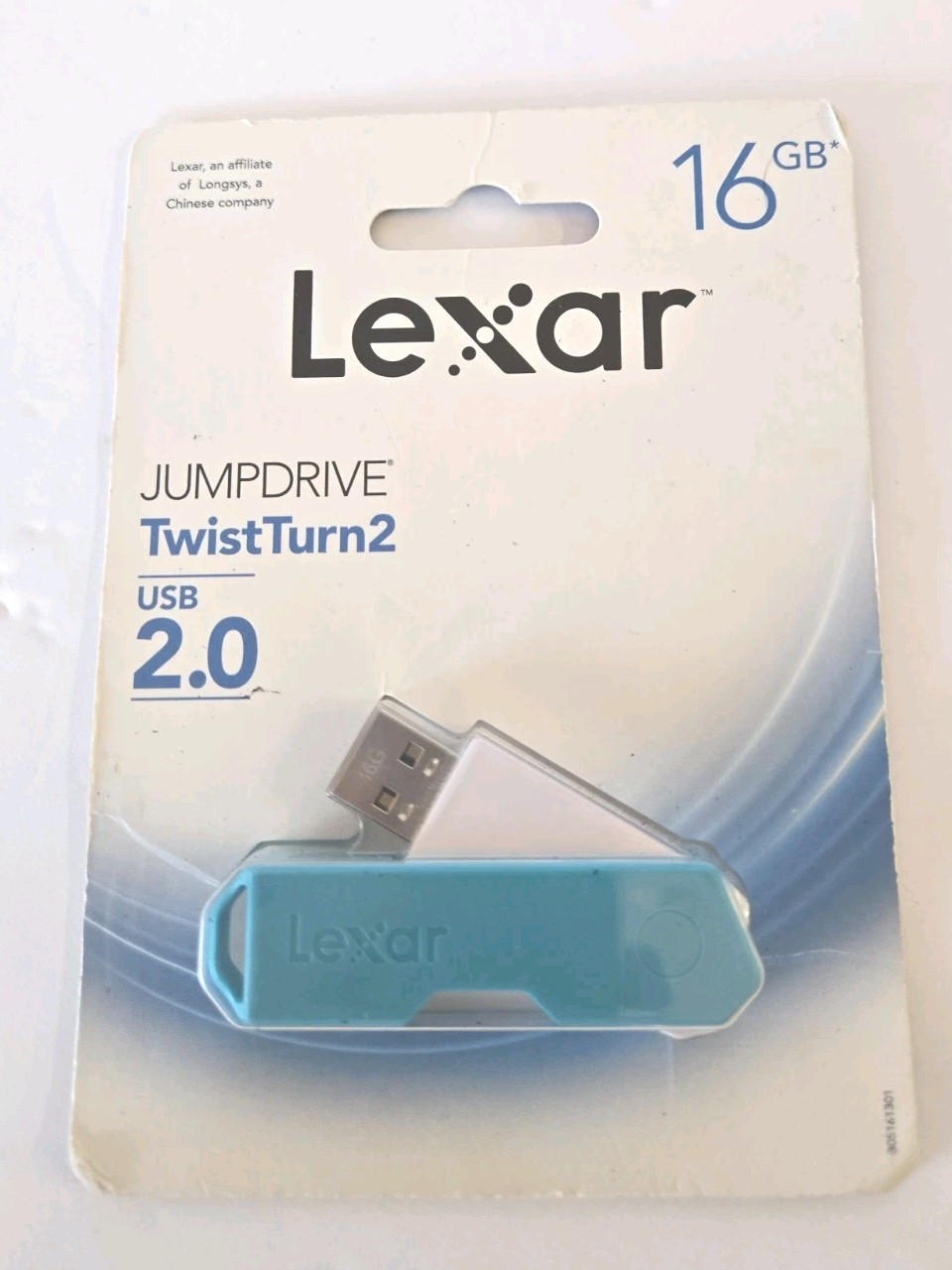 Lexar JumpDrive TwistTurn2 16GB USB 2.0 Flash Drive NOS Blue Sealed