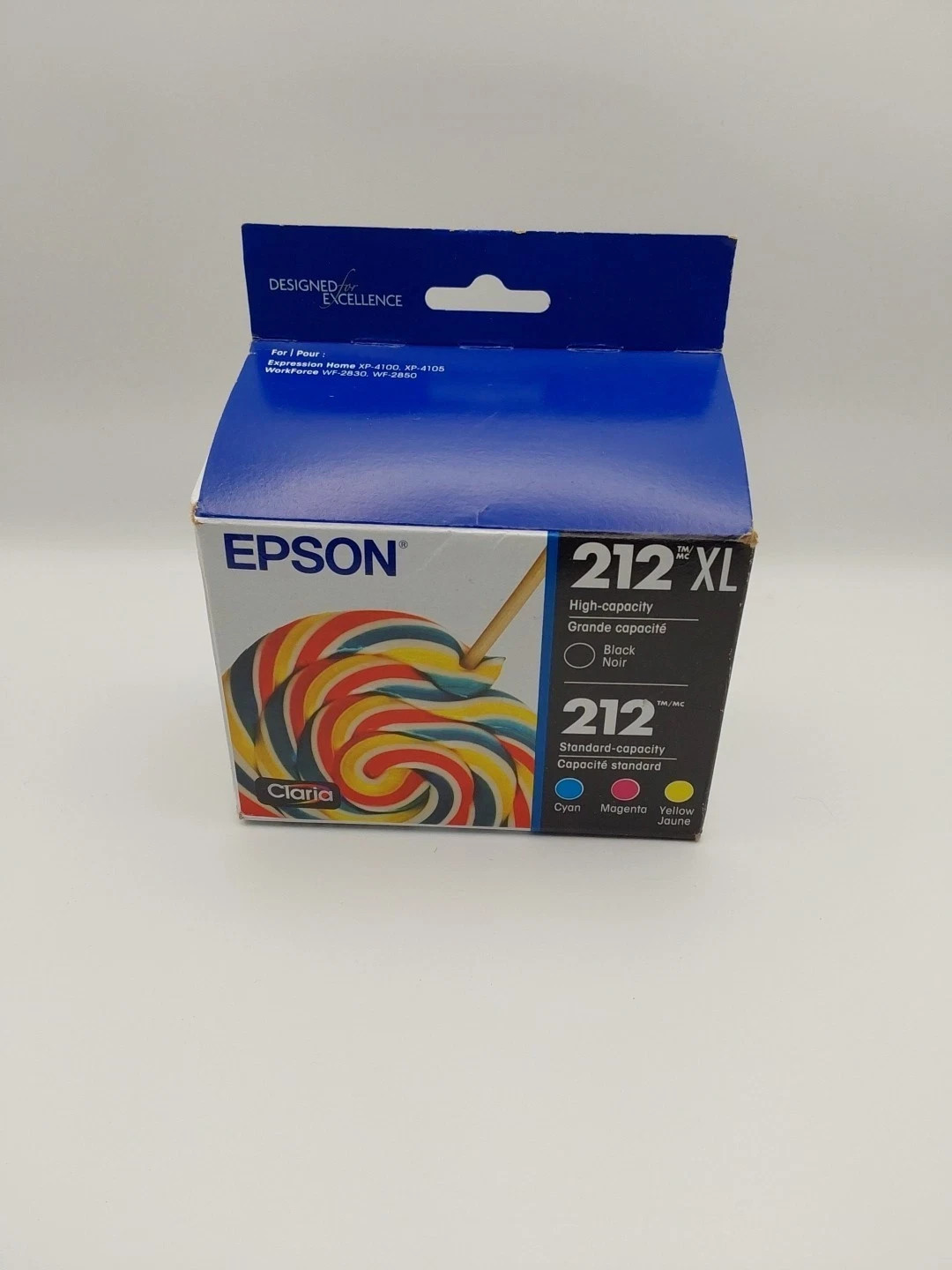 Genuine Epson 212XL Black & 212 Yellow Magenta Cyan T212XL-BCS