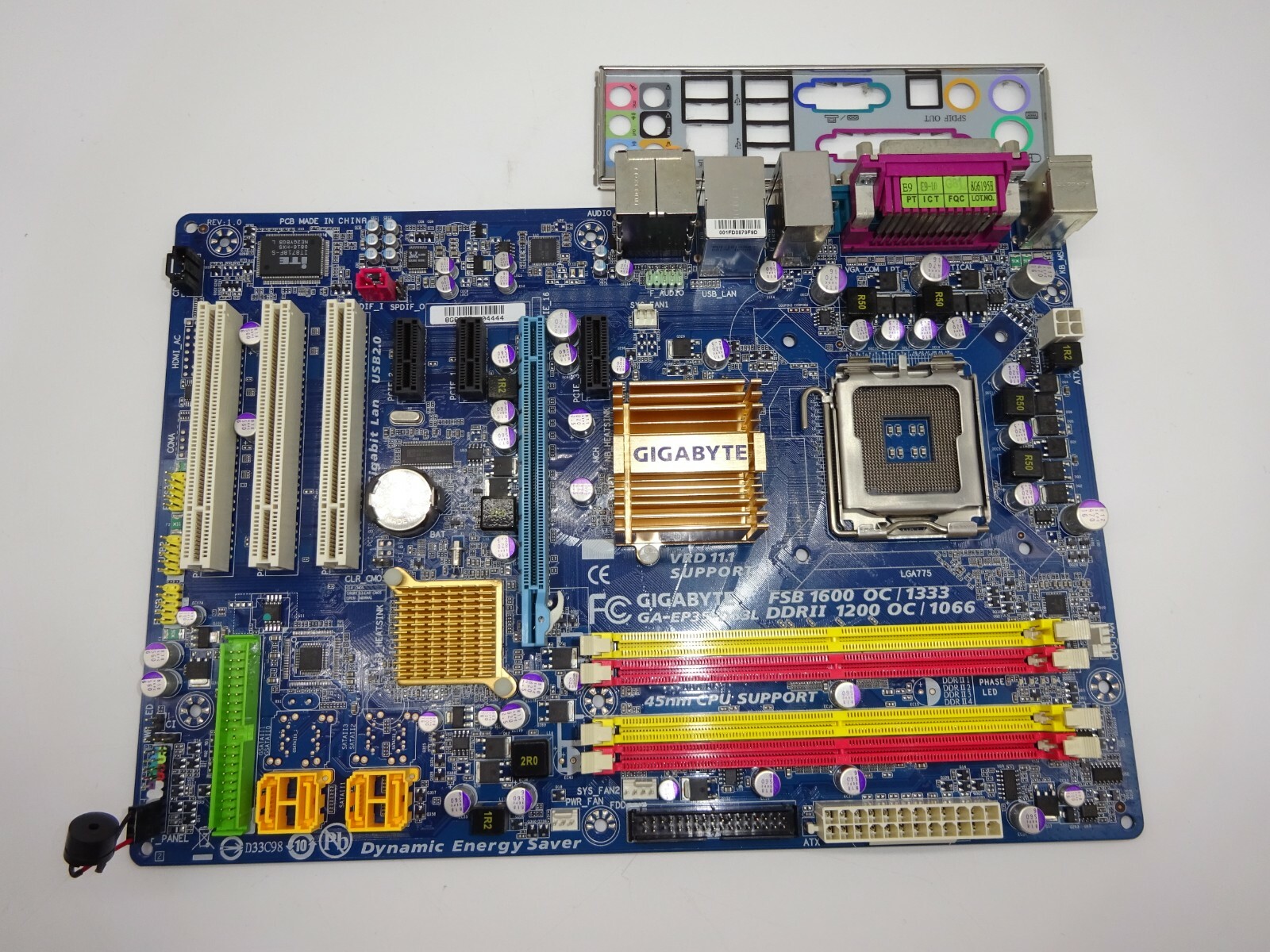 Gigabyte GA-EP35-DS3L Rev:1.0 - DDR2 - ATX - Socket LGA 775 -with I/O Shield #M559