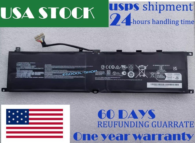 USA New Genuine BTY-M6M1 Battery For MSI MS-17P1 Stealth GS77 99.99Wh 6578mah