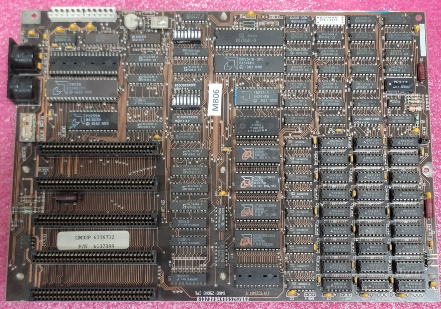 IBM 5150 XT Vintage Computer Motherboard 8088 256K RAM Boots to Basic #MB06