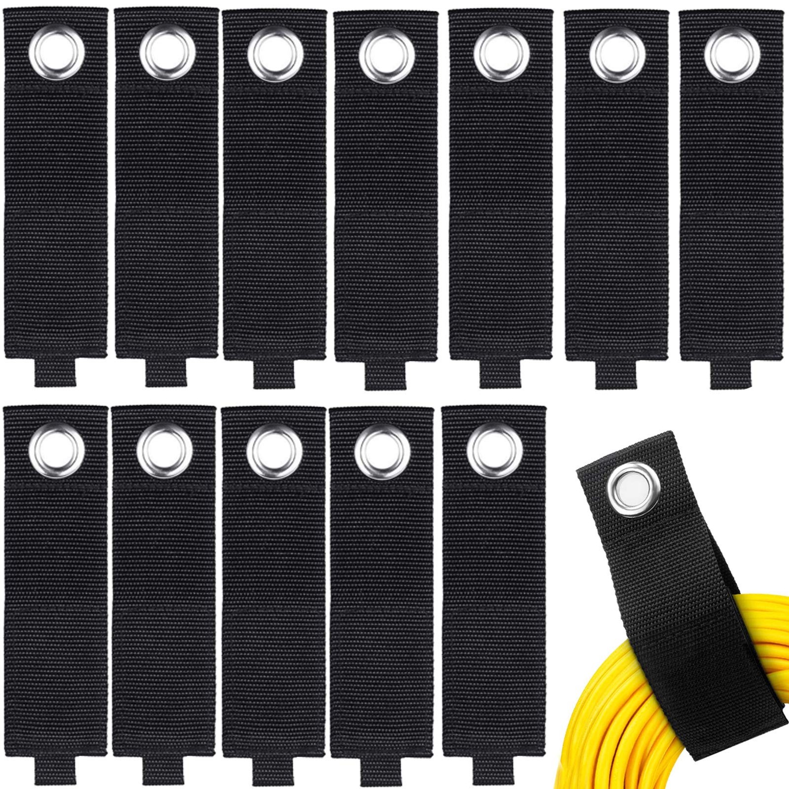 12Pcs Extension Cord Holder Organizer 13 in Heavy Duty Cord Straps